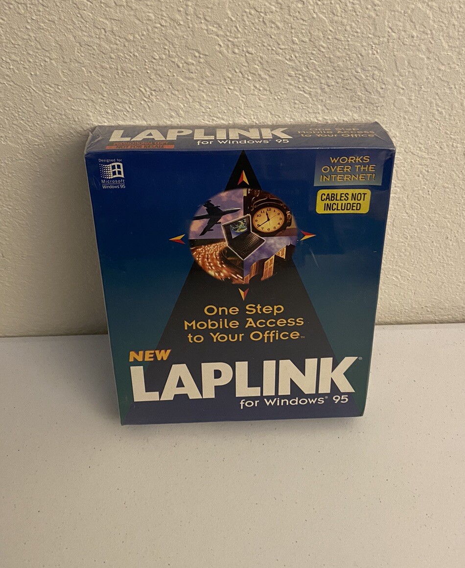 Vintage LapLink for Windows 95 NEW Sealed Box Traveling Software Promo NFR