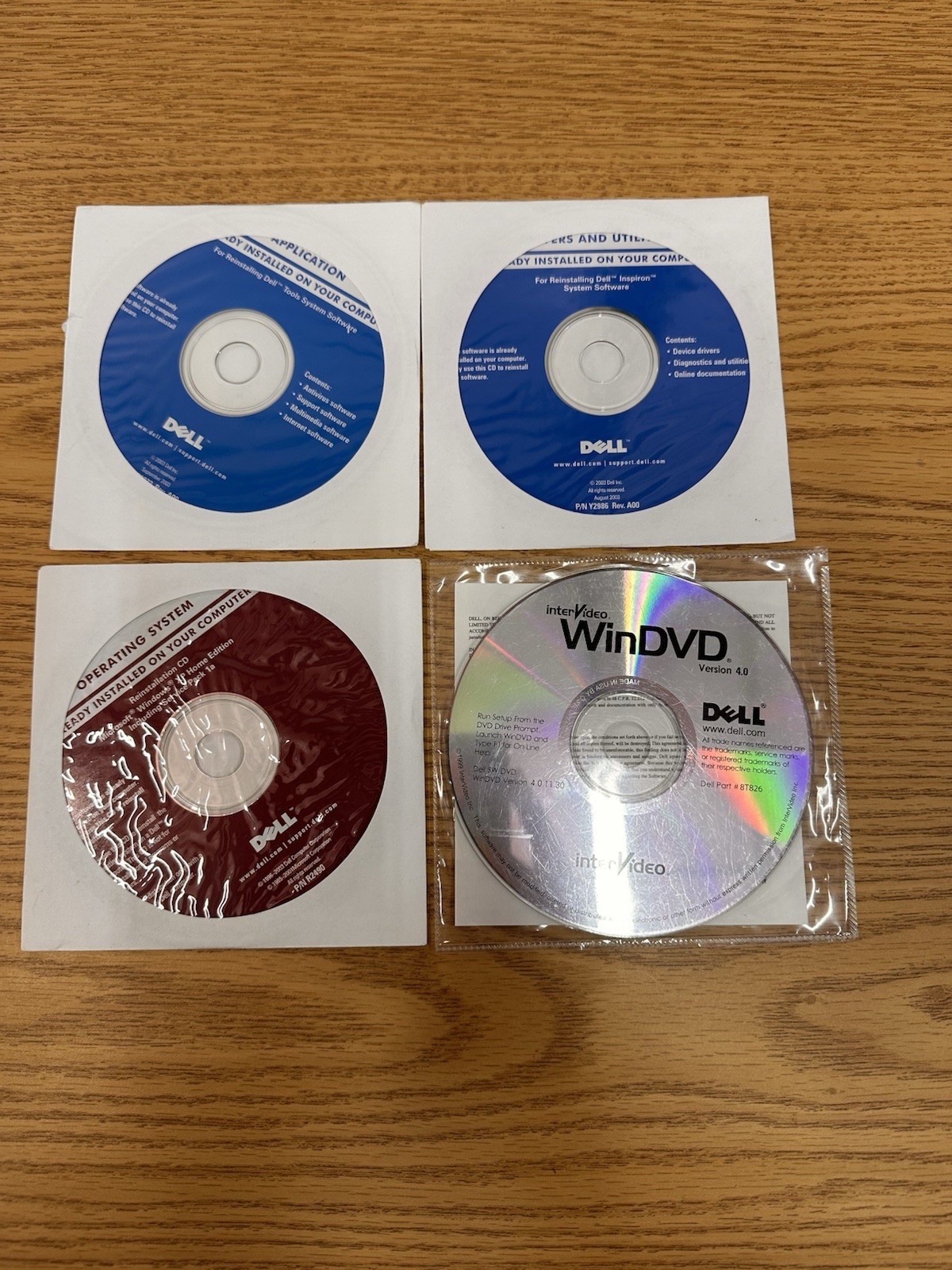 Lot Of 4 Dell Application, Drivers And Tools, Operating System And Inter Video
