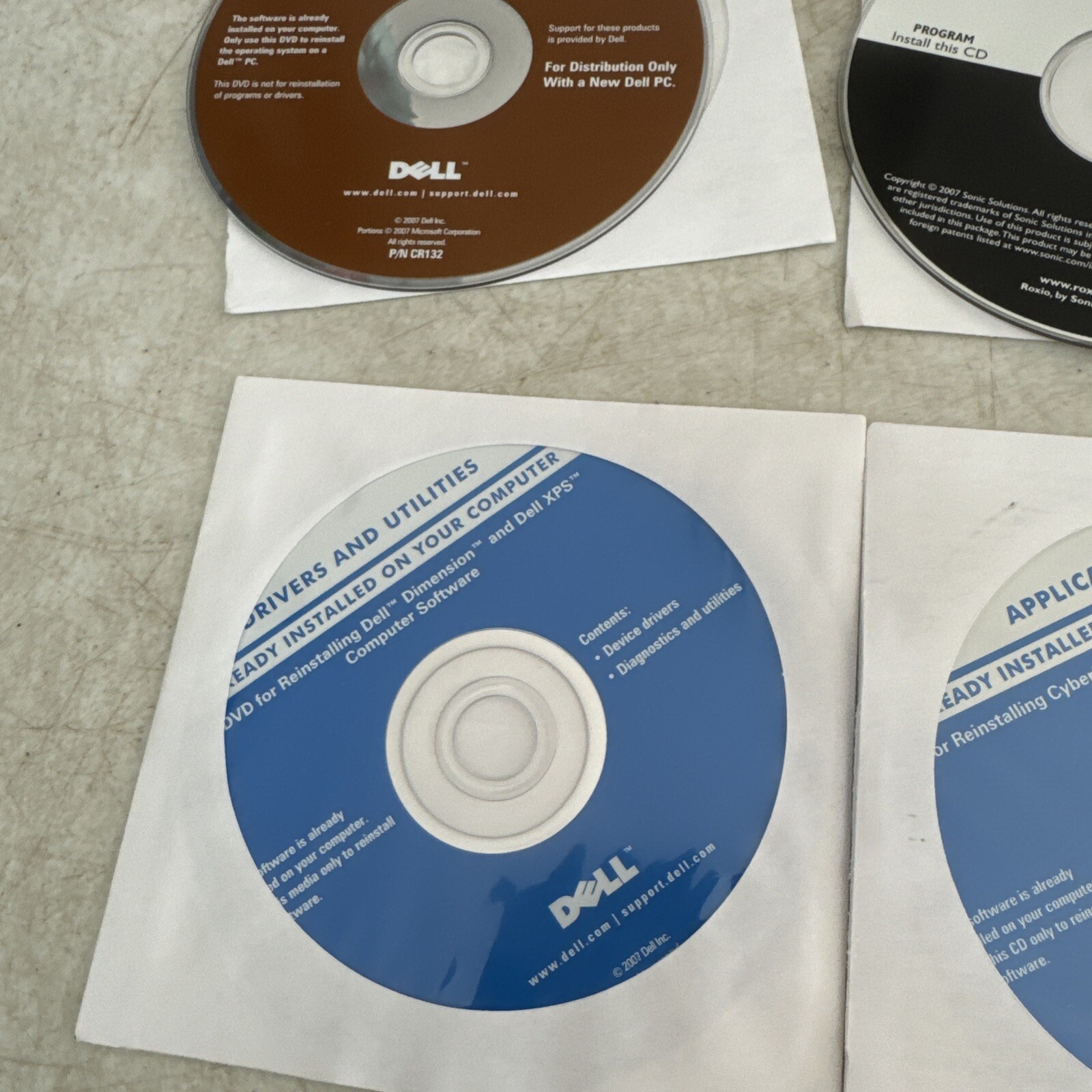 Dell Computer System Cd Program Systems Roxio