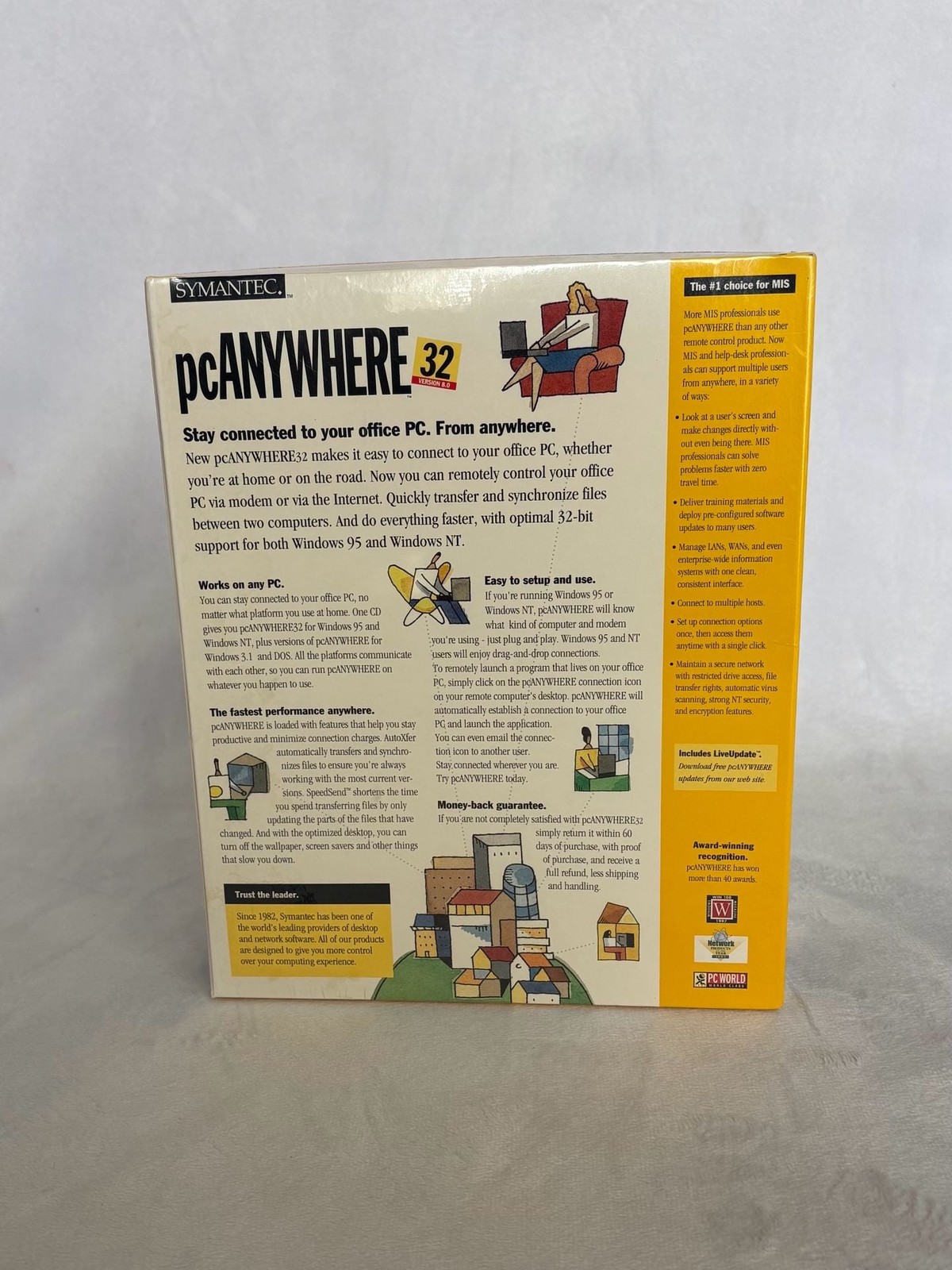 Symantec pcANYWHERE 32 Version 8.0 Remote Control and File Transfer Software