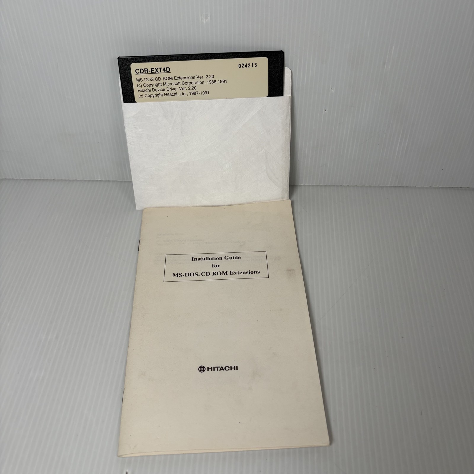 Hitachi MS-DOS CD-ROM Extensions & Driver Ver 2.20 Floppy Disk & Manual