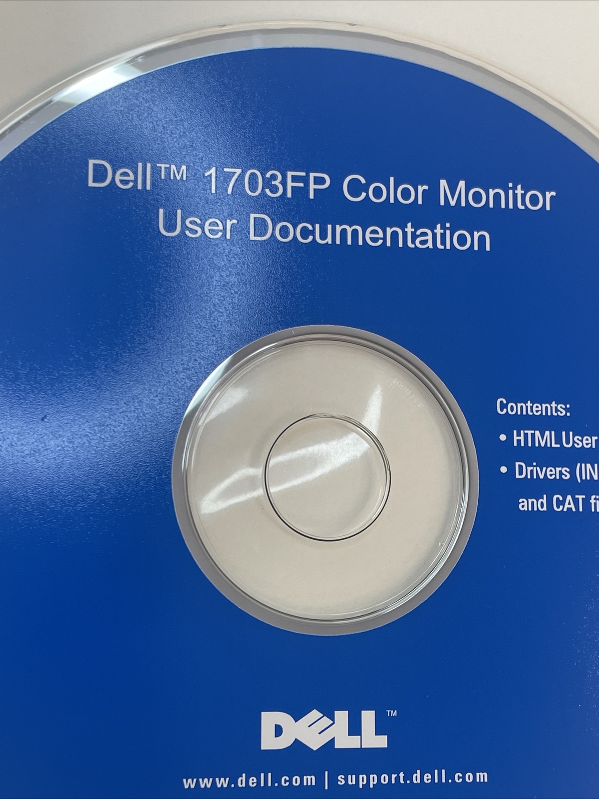 Dell 1730FP Color Monitor USER DOCUMENTATION 2003 PC CD-ROM DISC MANUAL
