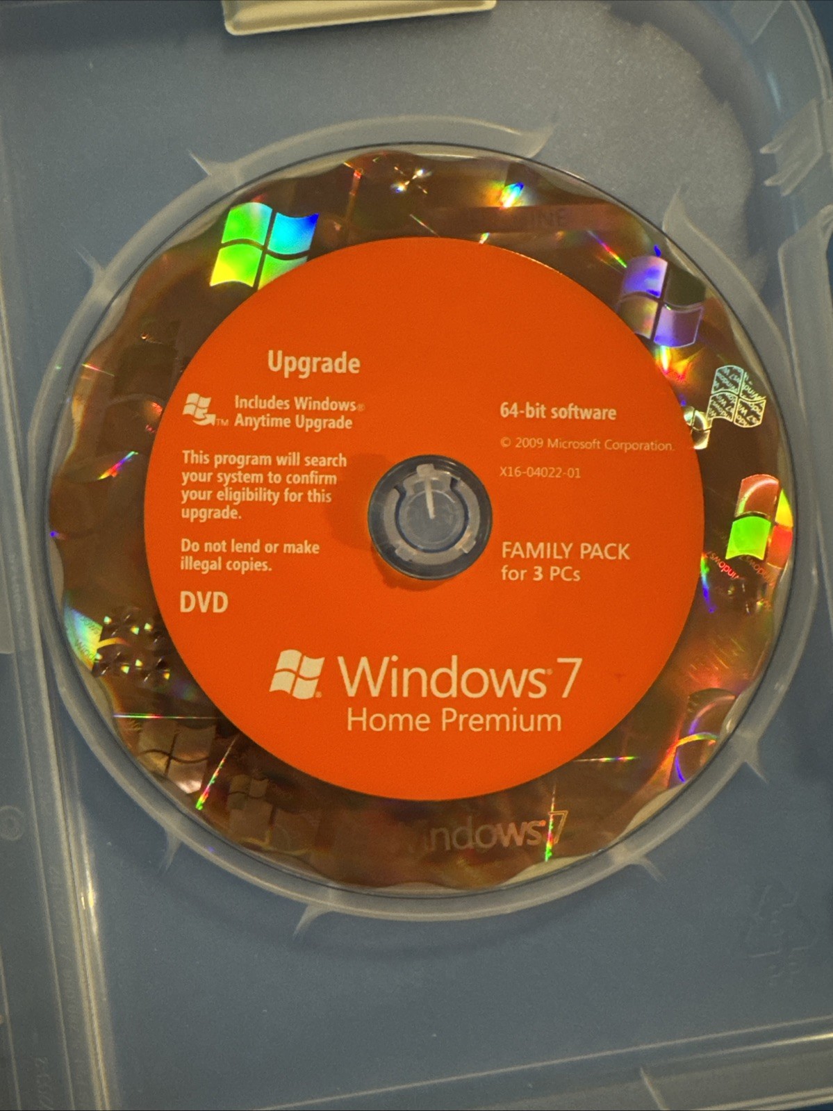 Microsoft Windows 7 Home Premium Upgrade Family Pack For 3 PCs 32 & 64 Bit DVD’s