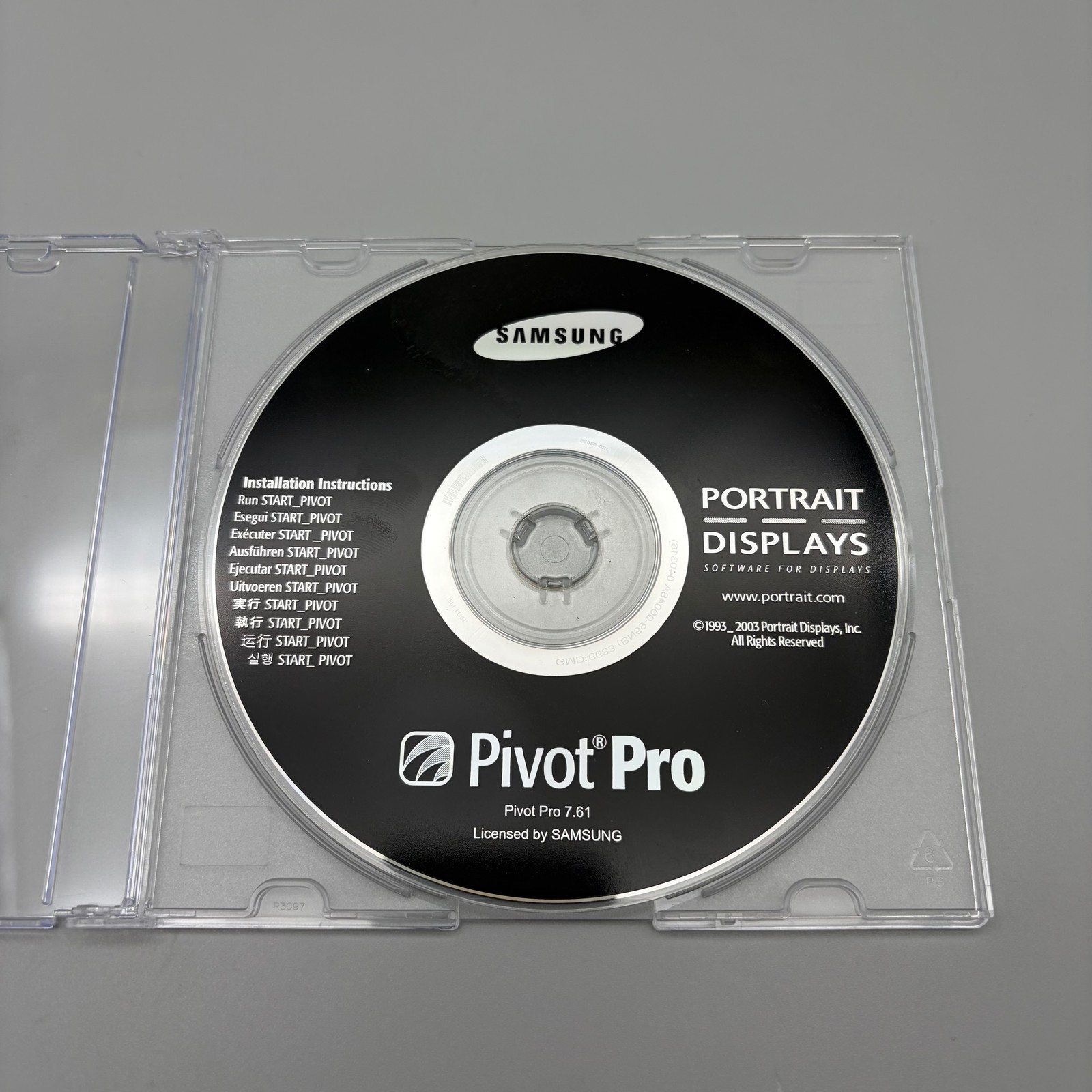 Vintage 2003 Samsung Portrait Displays Pivot Pro 7.61 Utility Software CD-ROM