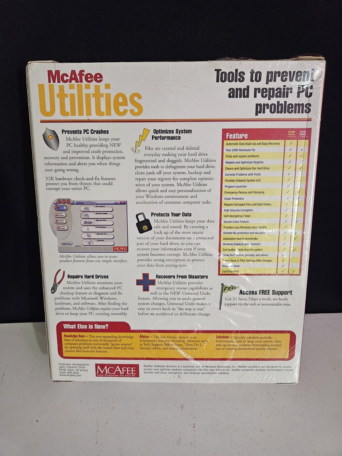 McAfee Utilities Windows 95 98 Big Box PC Software CD-ROM – NEW SEALED