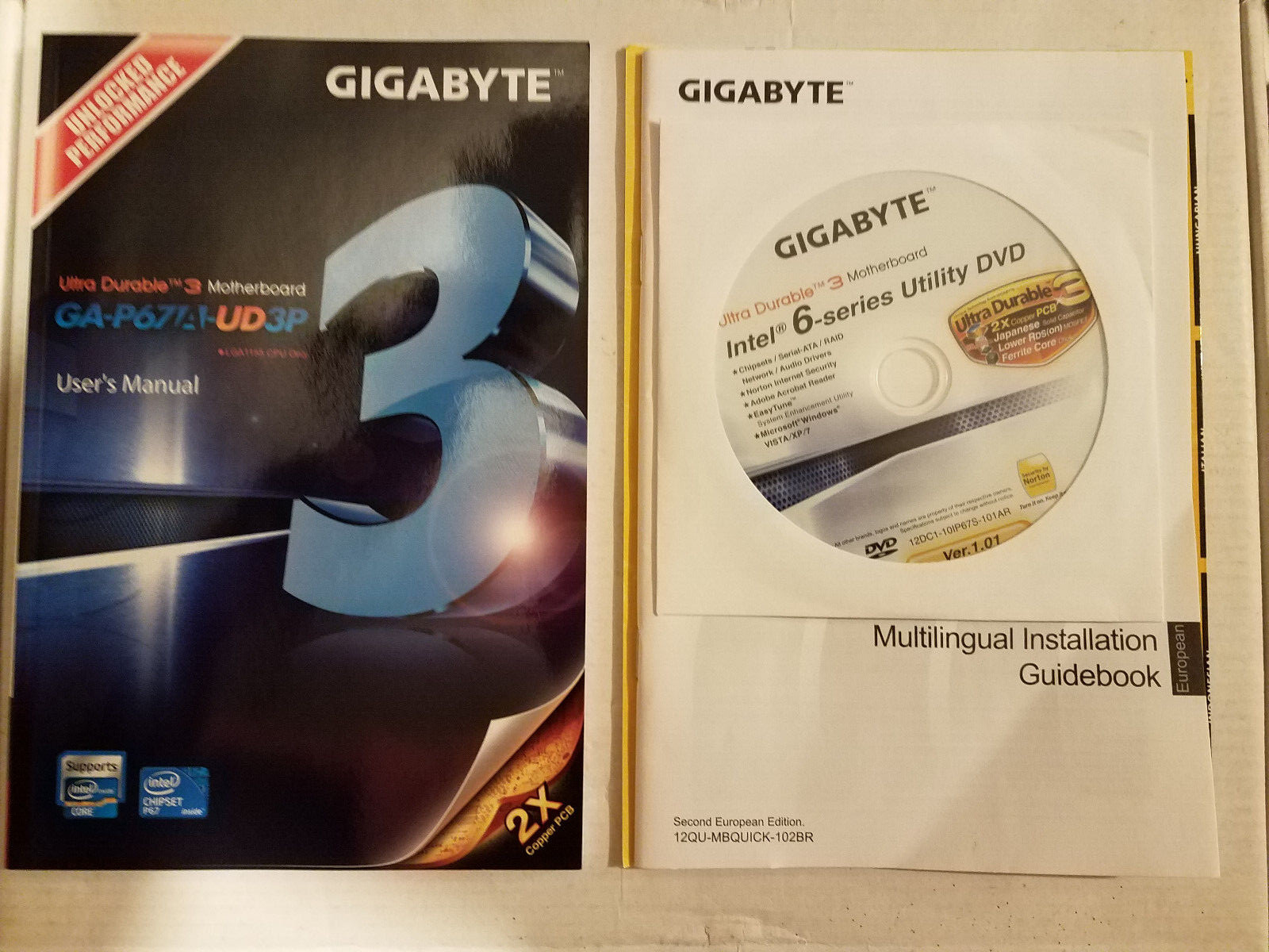 Gigabyte GA-P67A-UD3P Manual Drivers and Utilities CD/DVD