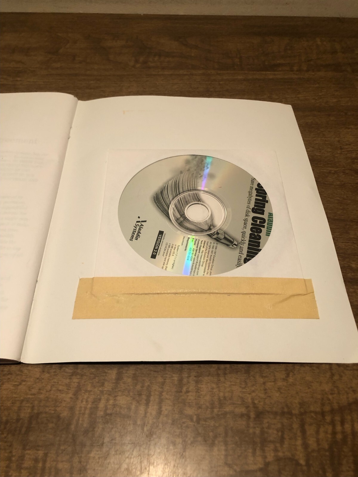 Aladdin Spring Cleaning 2.0 – 1997 Macintosh CD & Manual – System 7
