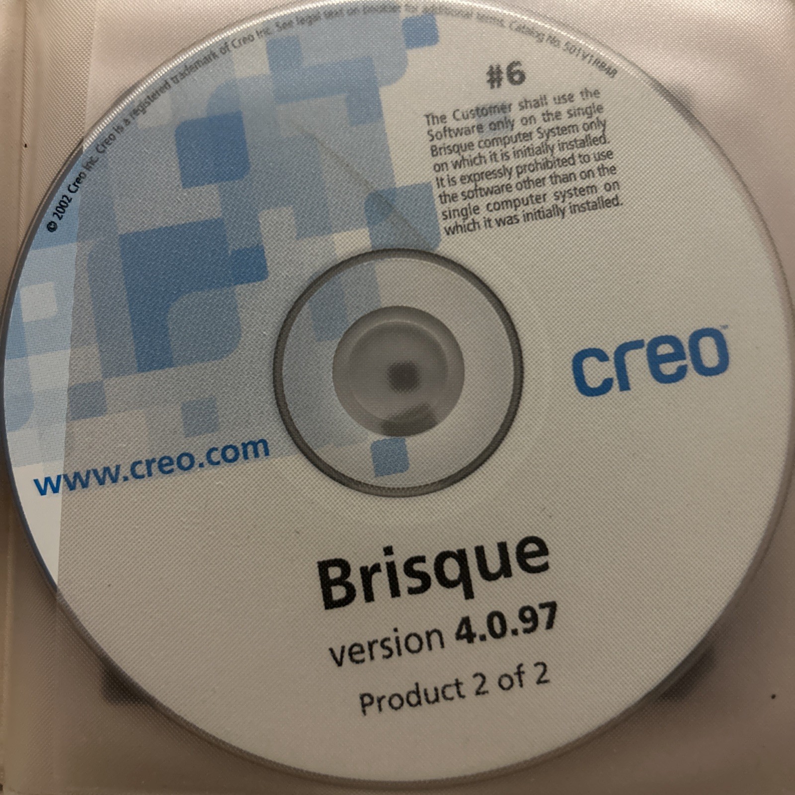 Creo Brisque 4.0.97 RIP Software Installation Kit – 8 Disks + Docs – Legacy