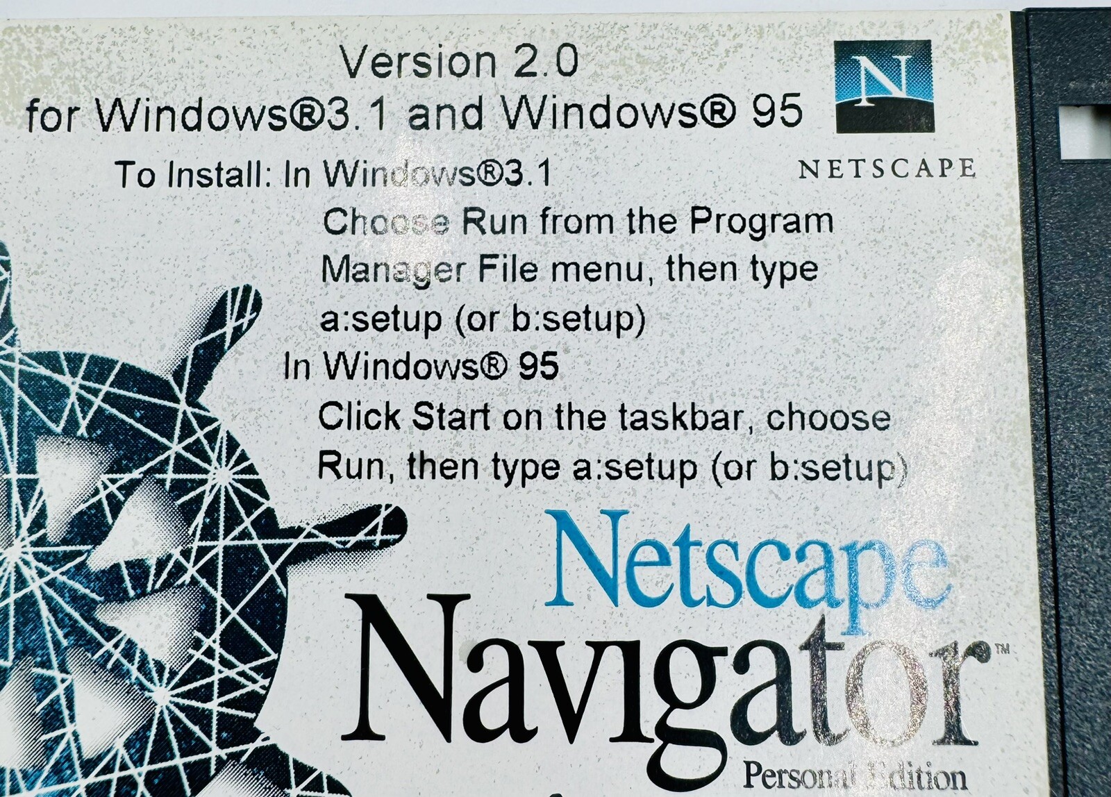 Vintage Netscape Navigator 2.0 Personal Edition Windows 95 & 3.1 – 6 Floppies