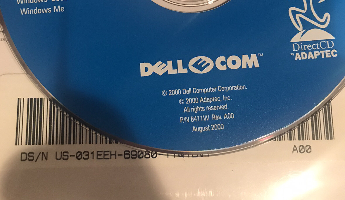 Dell application ADAPTEC Easy CD Creator 4.02d_D5 DirectCD 3.01d_D5 Version 6