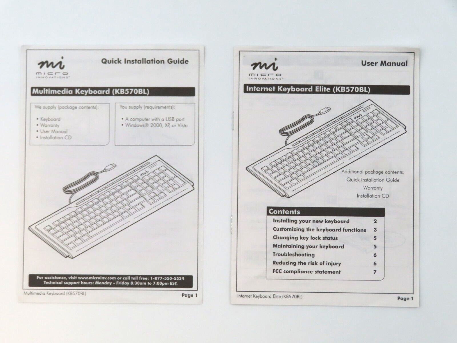 Micro Innovations Multimedia Keyboard CD 2008 for Windows 2000/XP/Vista TESTED