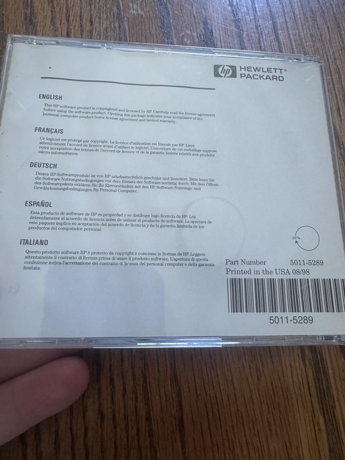HP Kayak XA Documentation & Driver Recovery CD ROM Windows 1998 Software