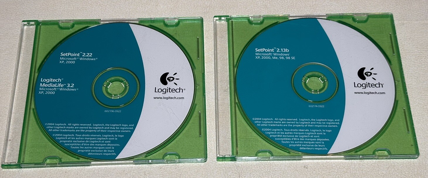 Lot of 16 Logitech Mouse Setpoint Rumblepad 2 QuickCam Software Disks