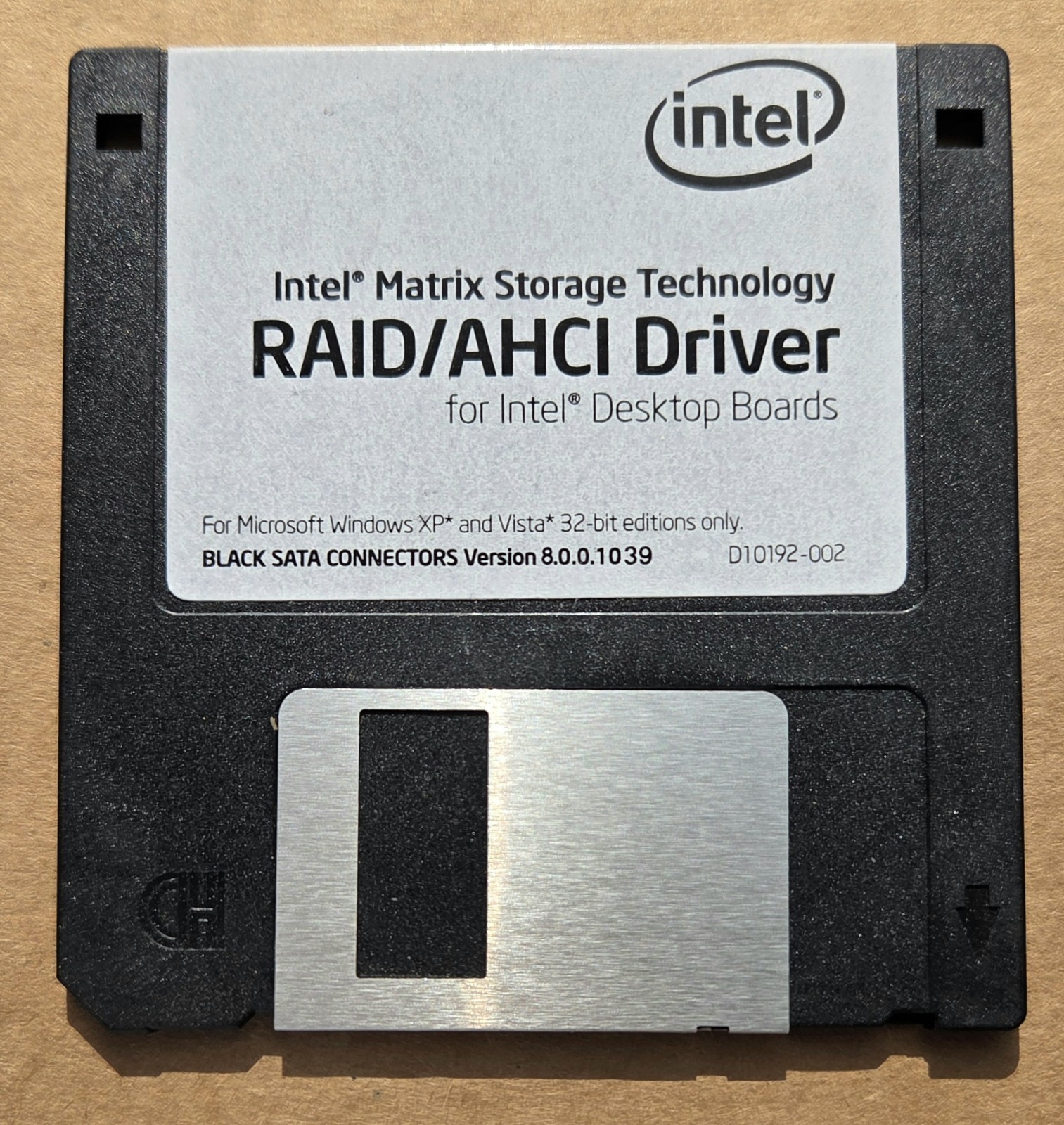 Intel Matrix Storage RAID/AHCI Driver Floppy Disk 8.0.0.1039 for Intel Desktop