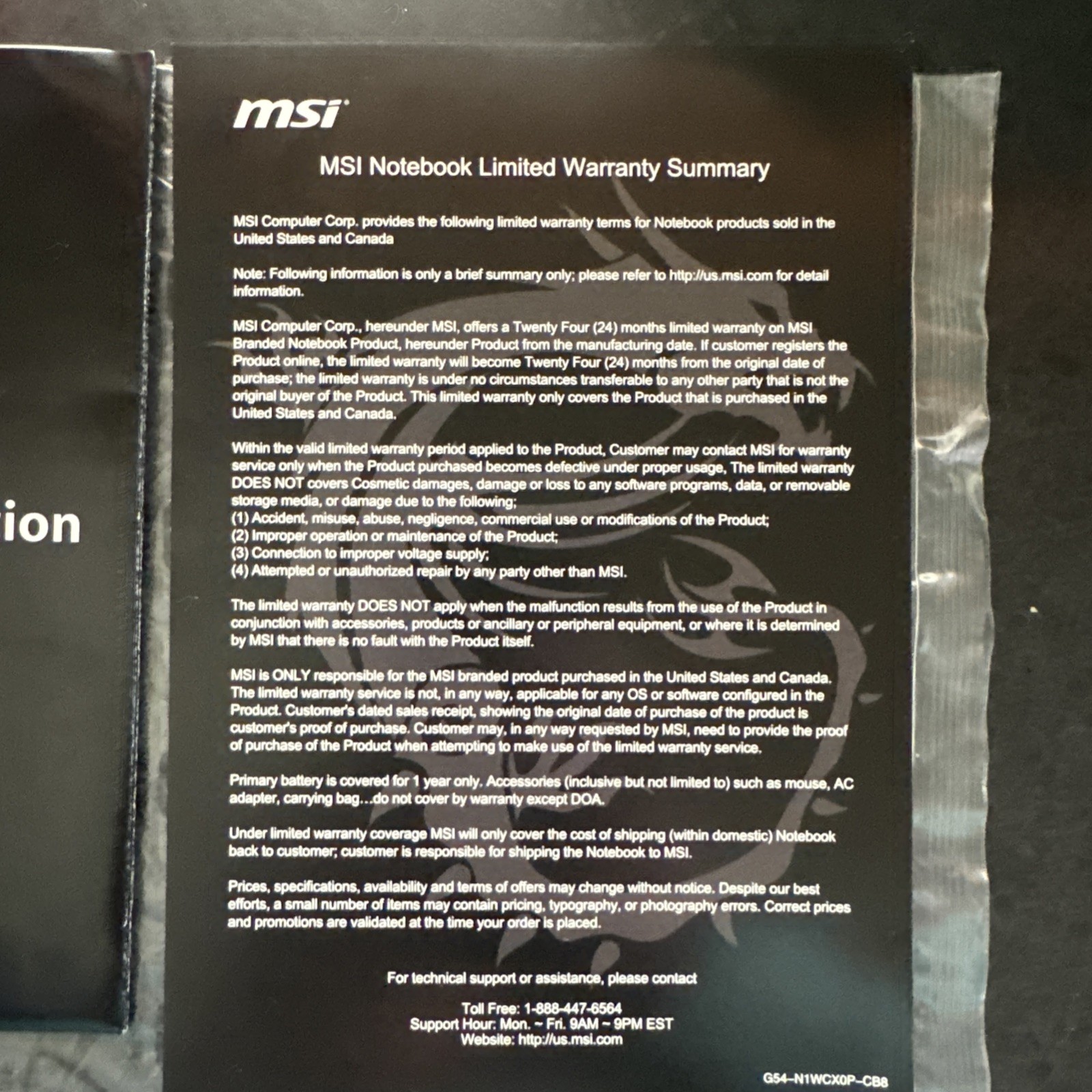 MSI NOTEBOOK MS-1722 USER MANUAL UTILITIES DRIVER CD $ F3 Hot Key Recovery