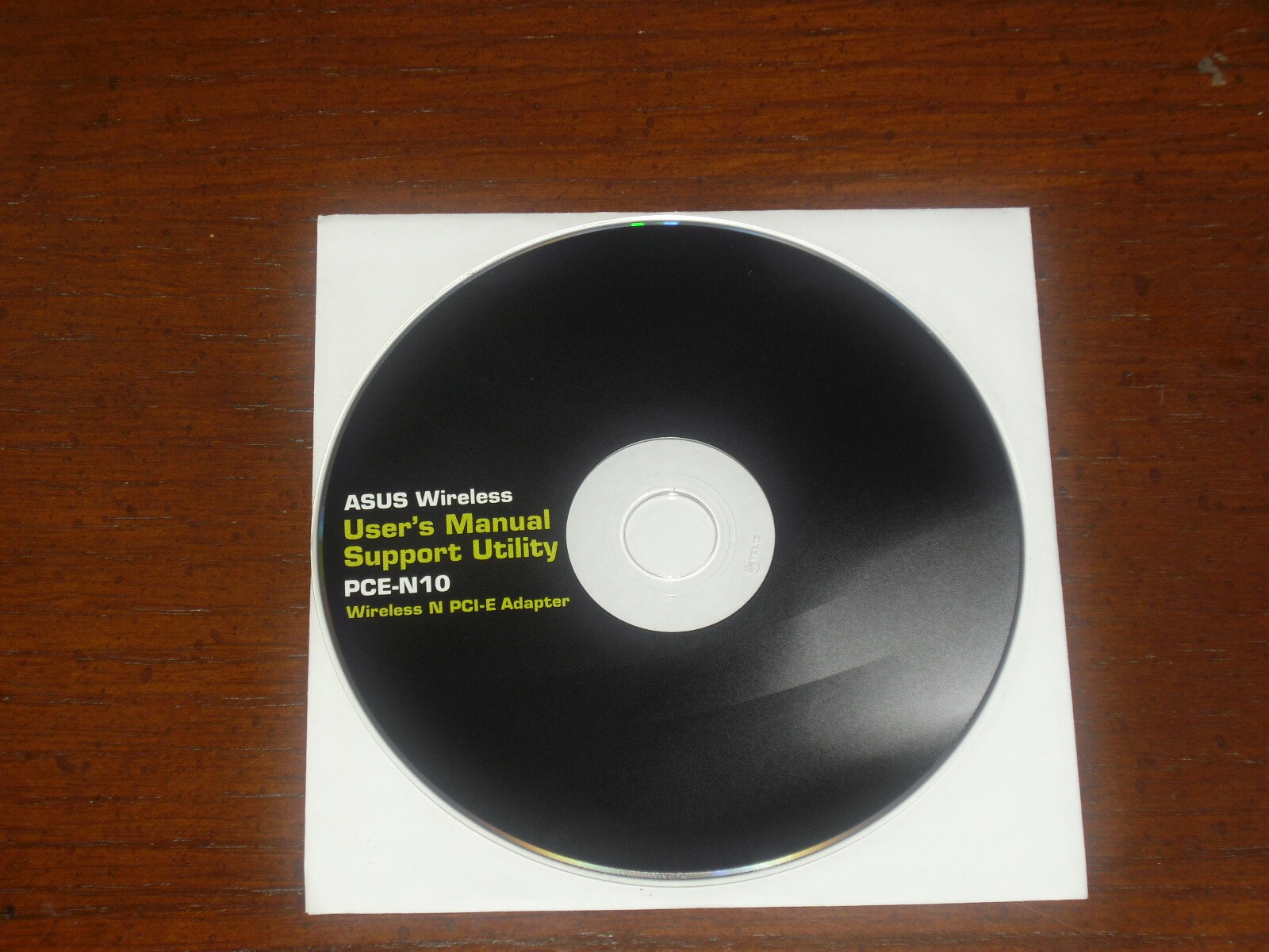 ASUS Wireless N PCI-E Adapter Documentation & Driver Installation CD
