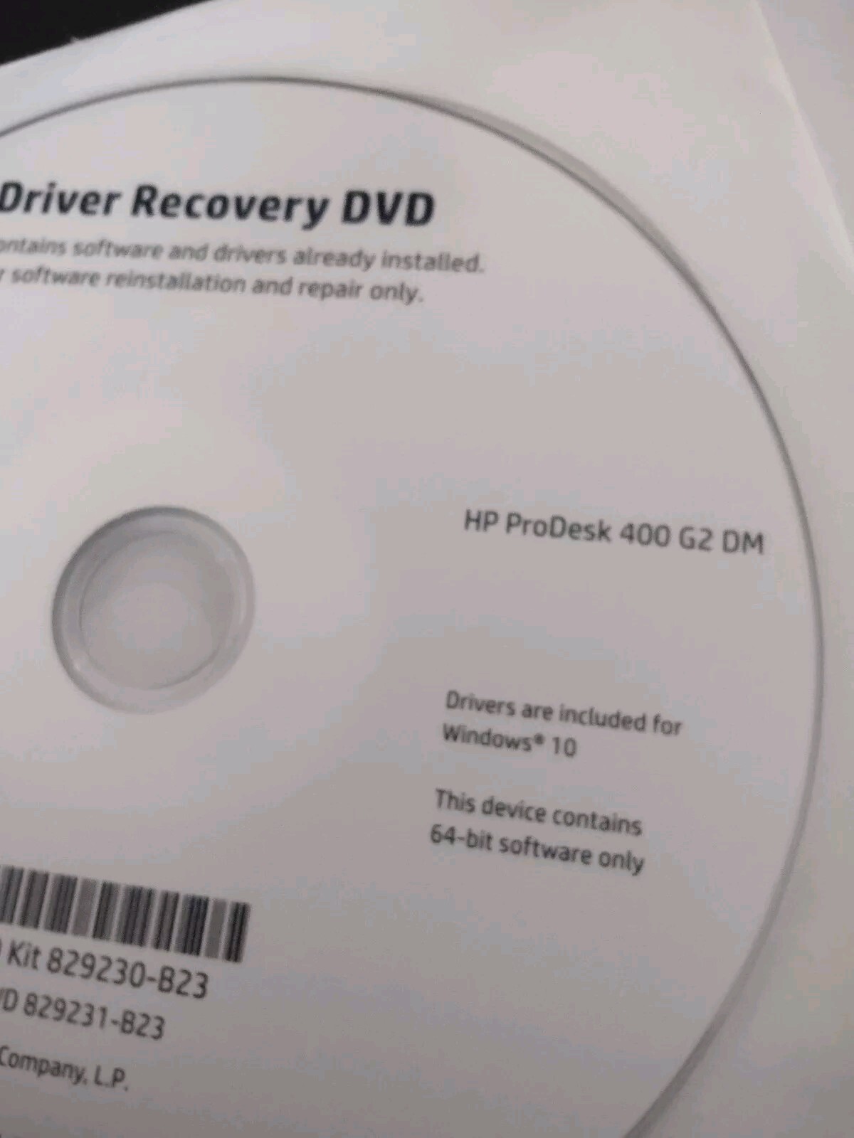 HP ProDesk 400 G2 Driver Recovery DVDs Windows 10 W/7