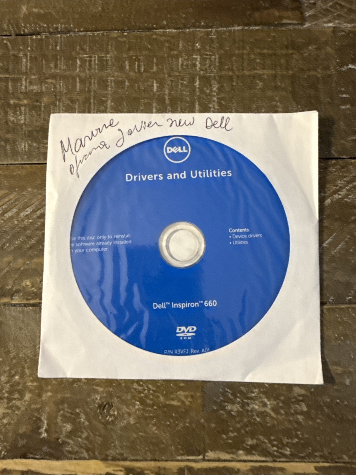 Dell Drivers & Utilities Inspiron 660 Software PC Cd Rom