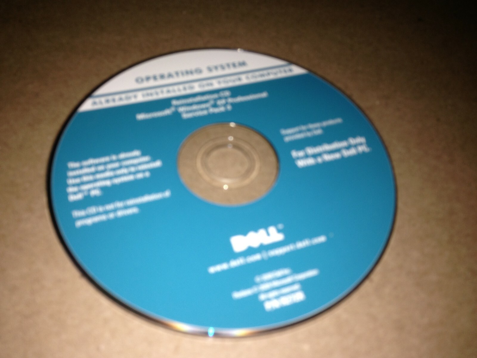 Dell Microsoft Windows XP Professional Service Pack 3 Operating System CD-ROM!!!