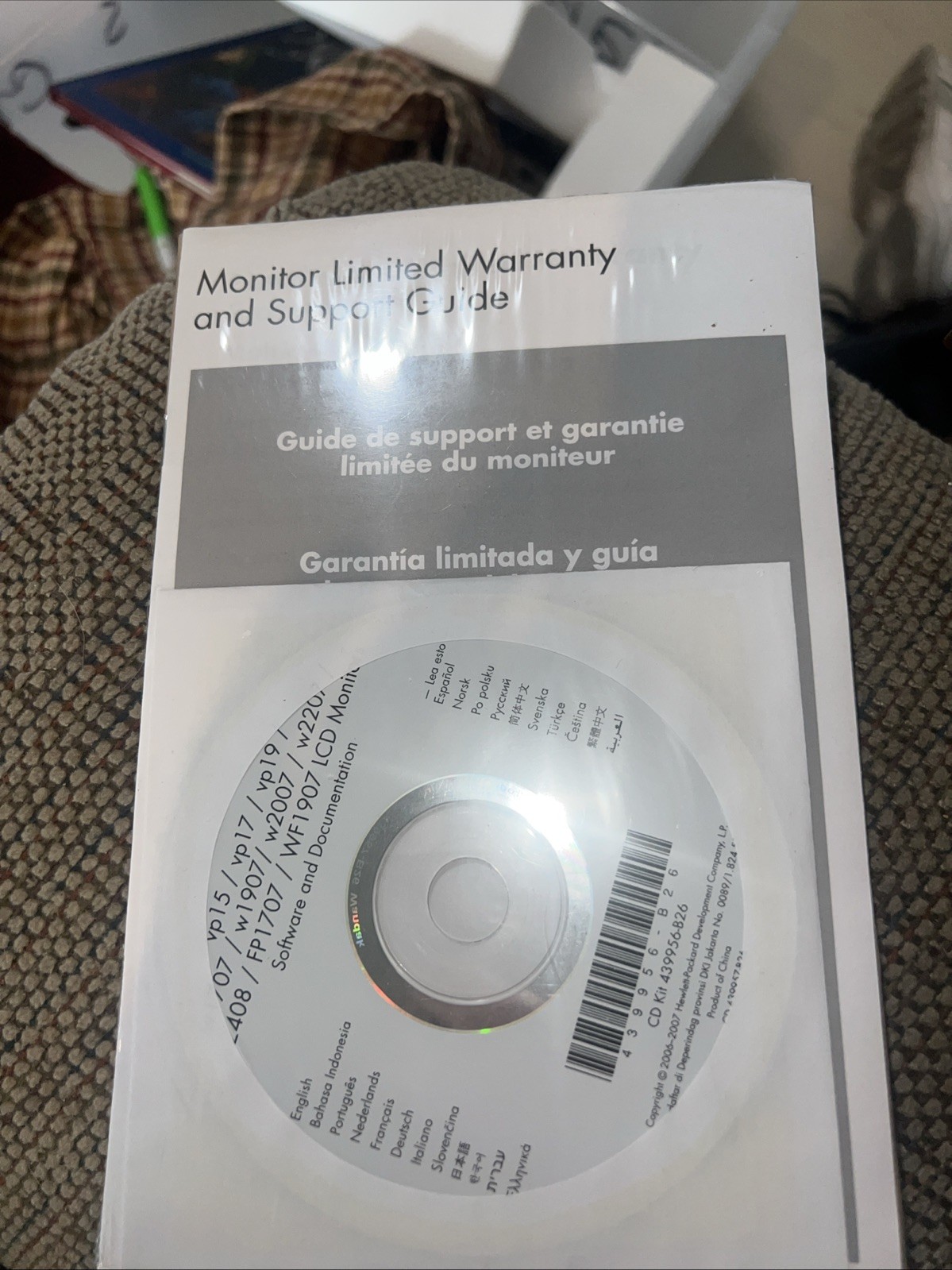 New Sealed HP LCD Monitor Software Documentation Driver Disc CD Kit 439956-B26