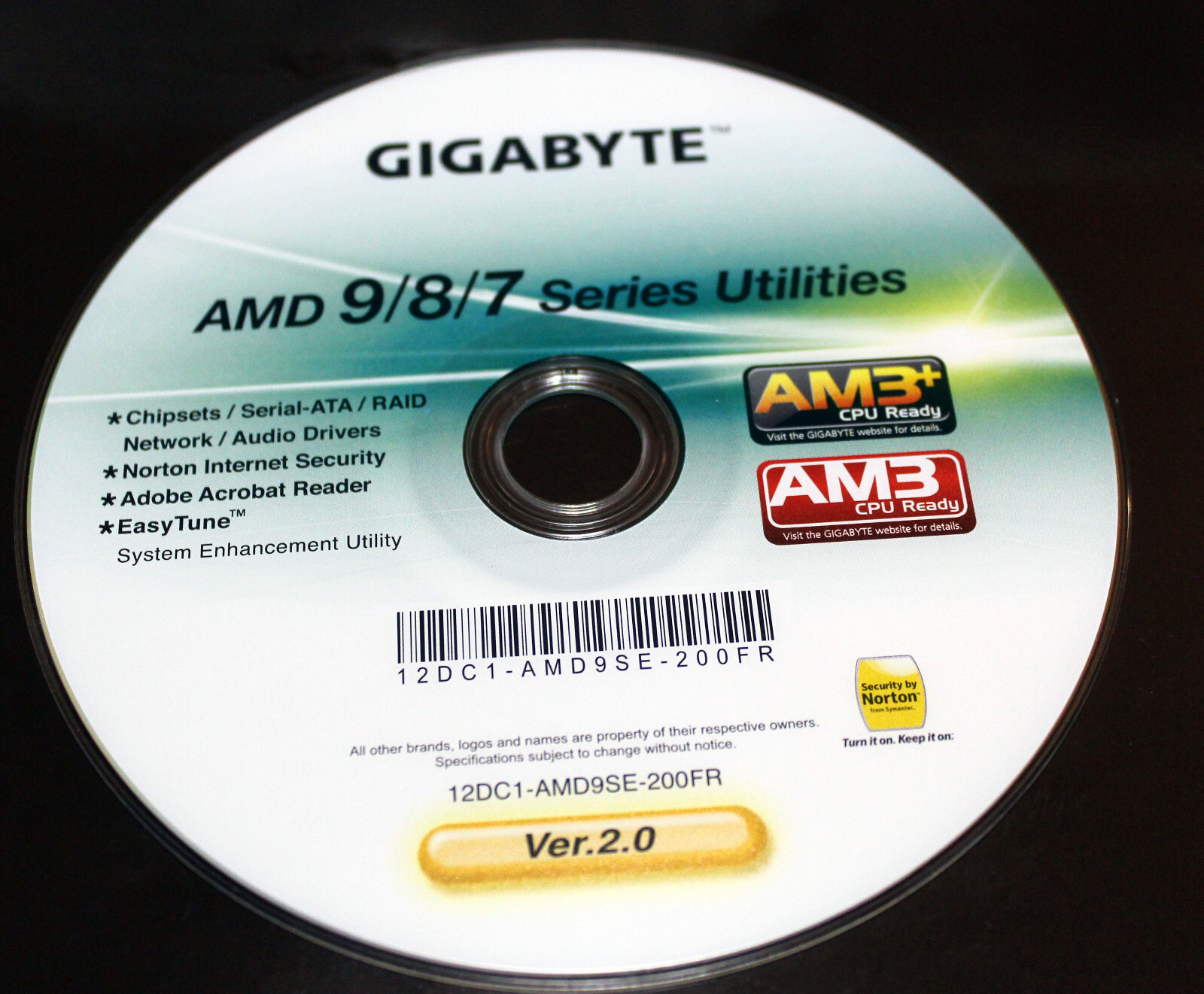 Gigabyte AMD 9/8/7 Series Utilities 12DC1-AMD9SE-200FR Ver. 2.0