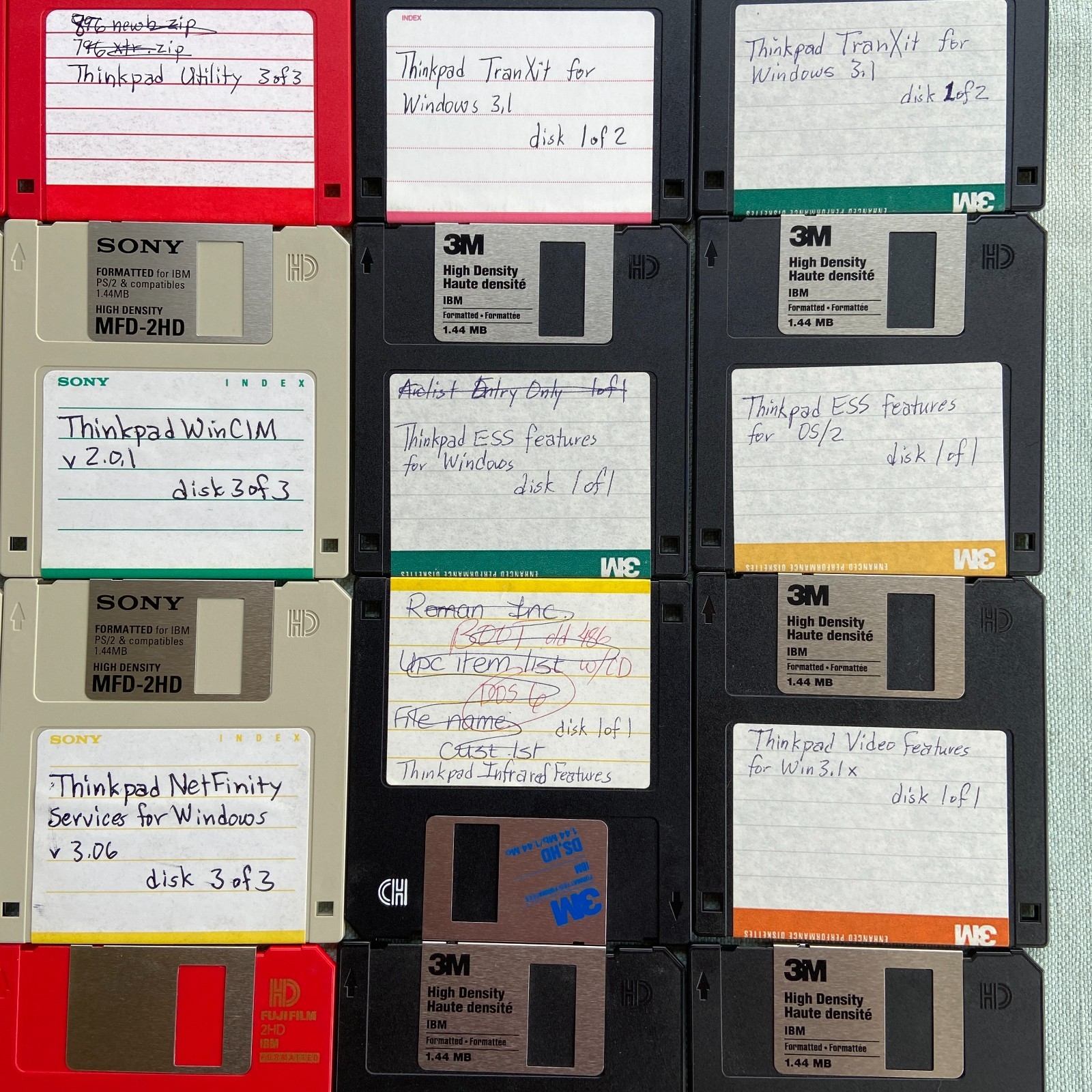 Software Lot IBM Thinkpad Utility CDROM PCMCIA TranXit WinCIM NetFinity Video