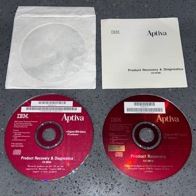 IBM Aptiva Product Recovery CD & Recovery Diagnostics CD