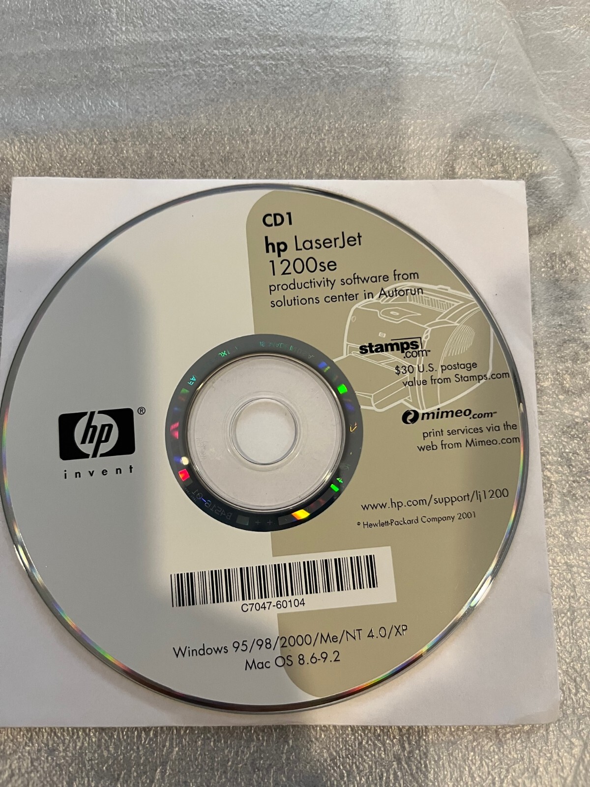 HP LaserJet 1200se CD-ROM for Windows & Mac OS