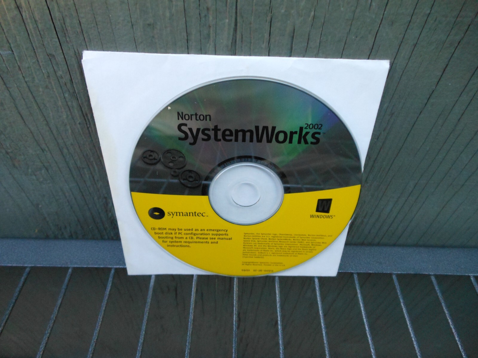 Symantec Norton SystemWorks2002 Software CD-ROM 12D