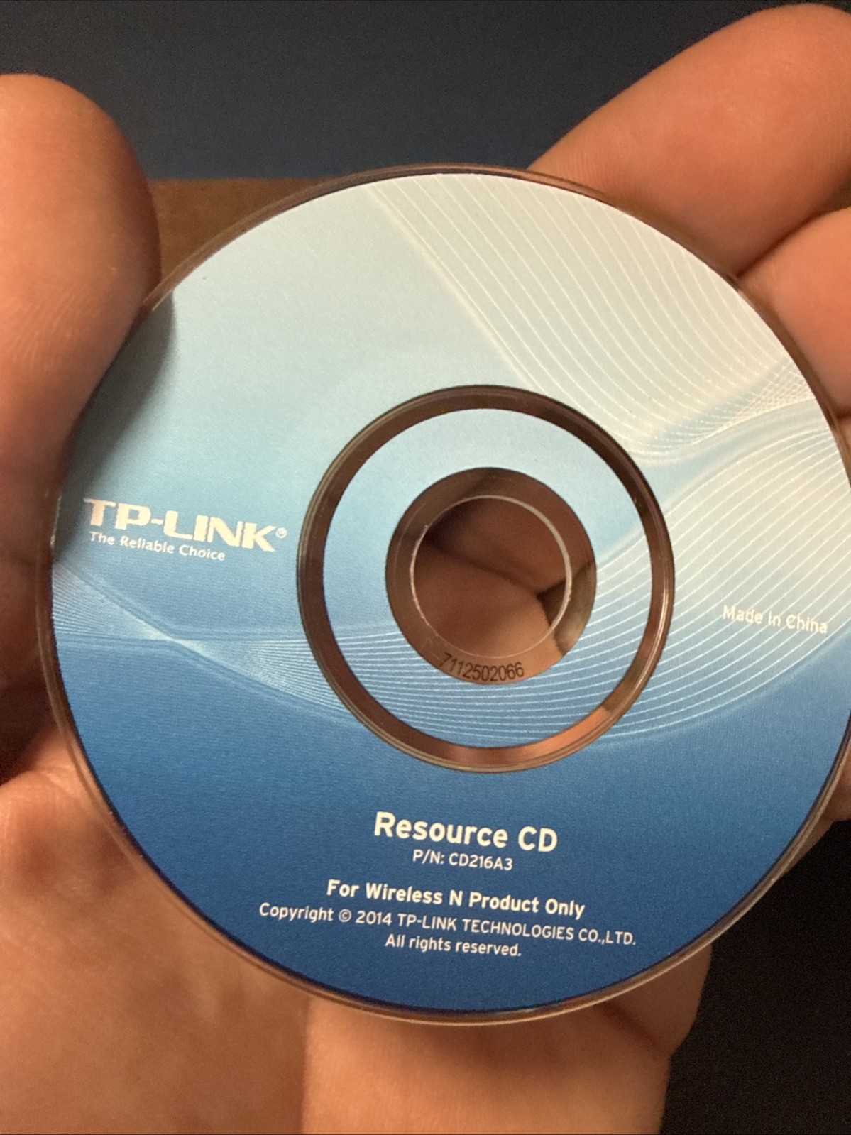 TP-Link Resource CD for Wireless N Adapter 2014 P/N: CD216A3