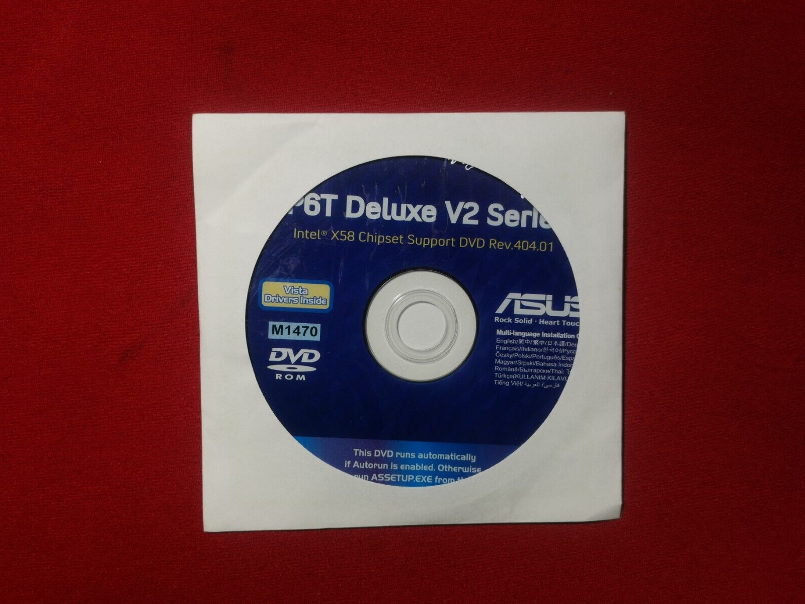 ASUS P6T DELUXE V2 Motherboard Drivers Installation Disk M1470 Rev.404.01