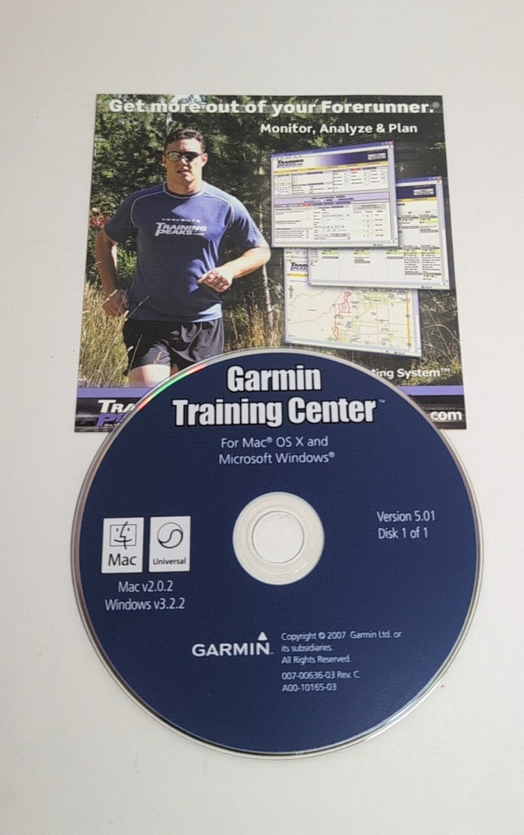 GARMIN TRAINING CENTER VERSION 5 CD-ROM 2006 – MAC OS X / MICROSOFT WINDOWS