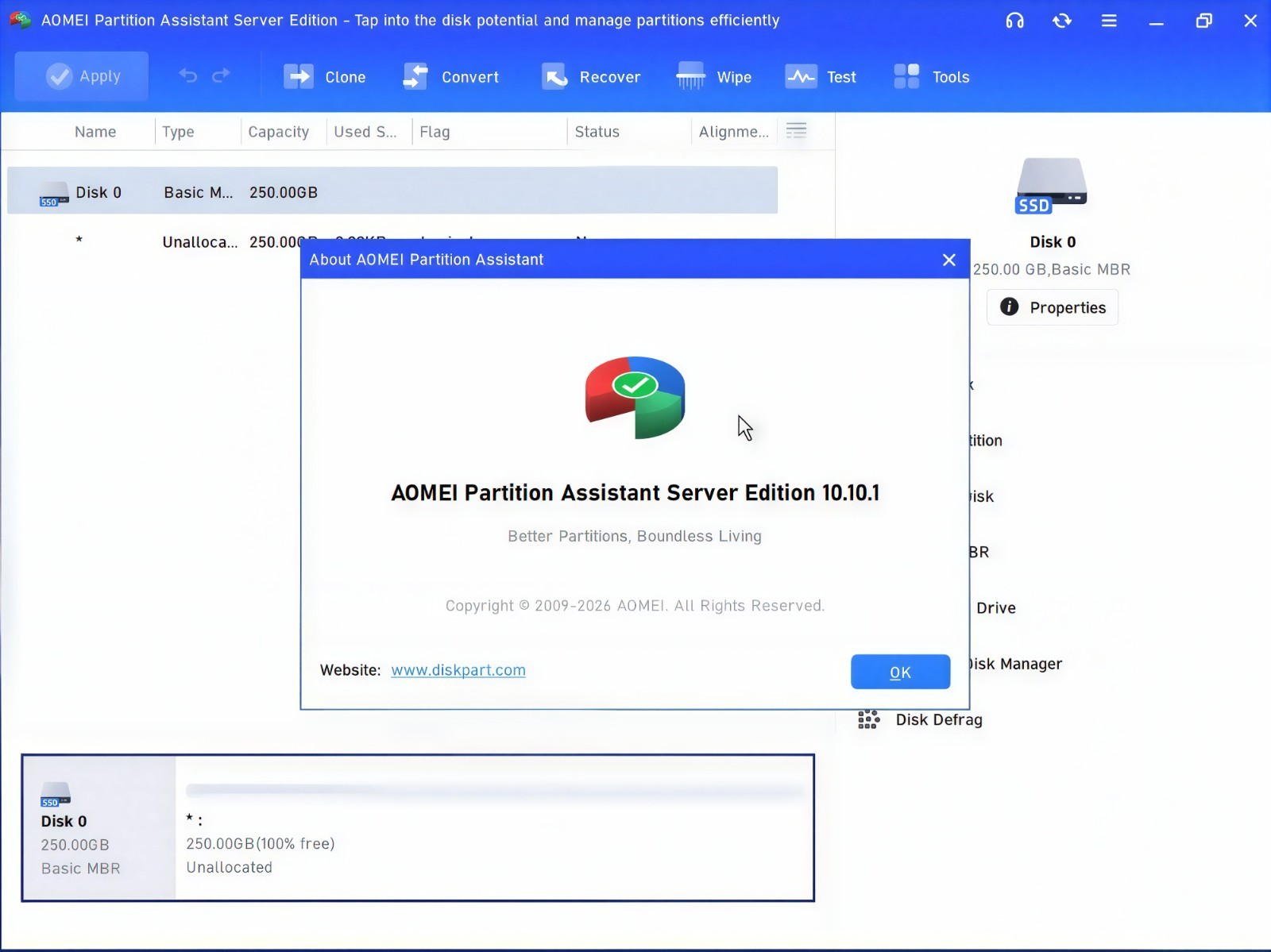 AOMEI Partition Assistant Server Bootable DVD/USB
