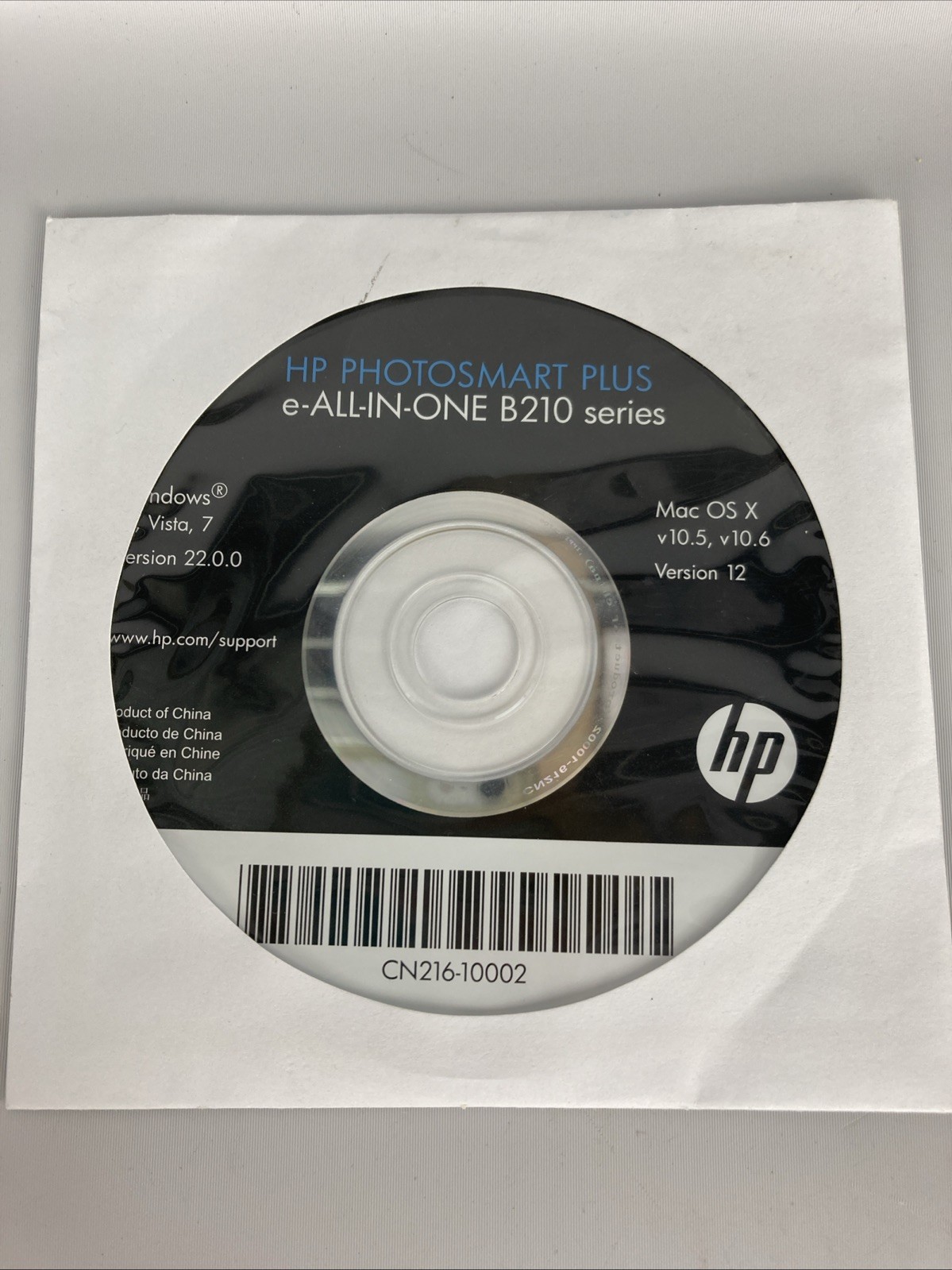 HP Photosmart Plus All-In-One B210 Series Printer Install CD Windows 7 XP Vista