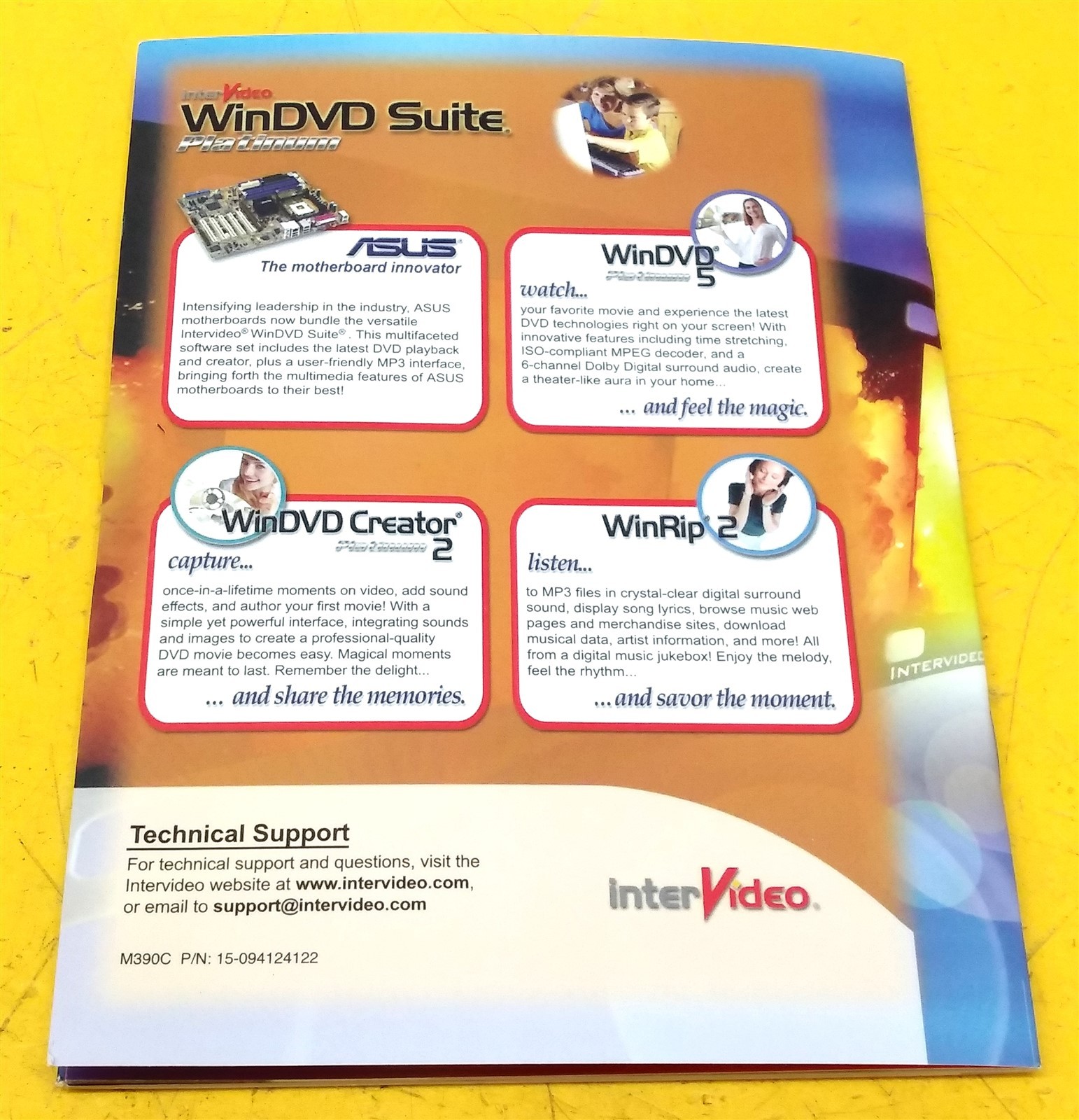 ⭐️⭐️⭐️⭐️⭐️ PC Software CD Disc Asus InterVideo WinDVD Suite w Booklet