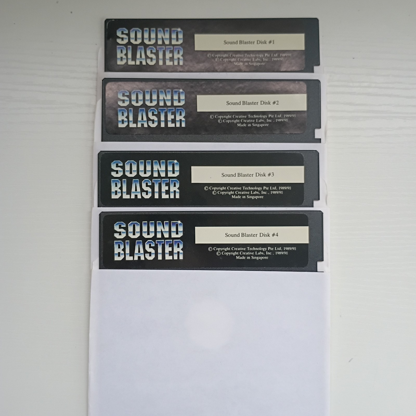 Sound Blaster Software 5.25” Floppy Disk 1989/91 Set Of 4 Disk Vintage