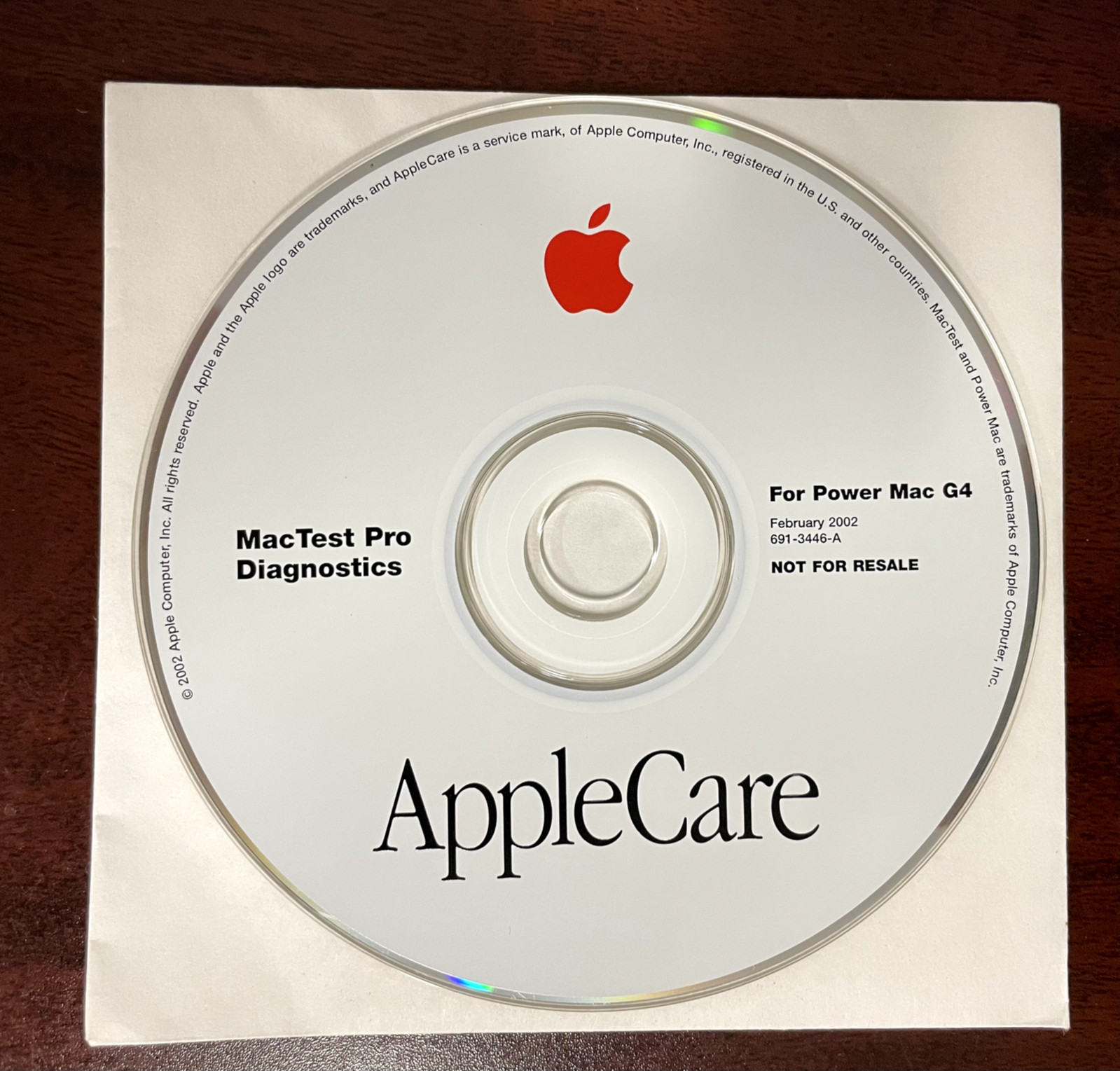 Apple Computer MacTest Pro Diagnostics for Power Mac G4 CD Feb-2002 691-3446-A