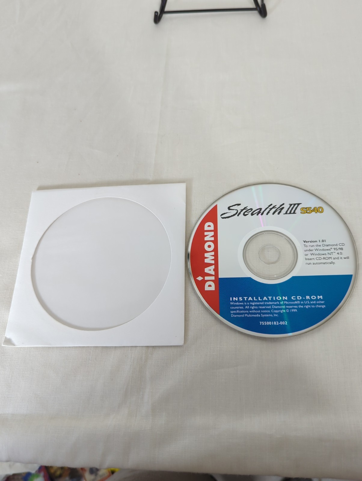 Diamond Stealth III S540 Version 1.01 Windows 9 I5/98 or NT Installation CD ONLY