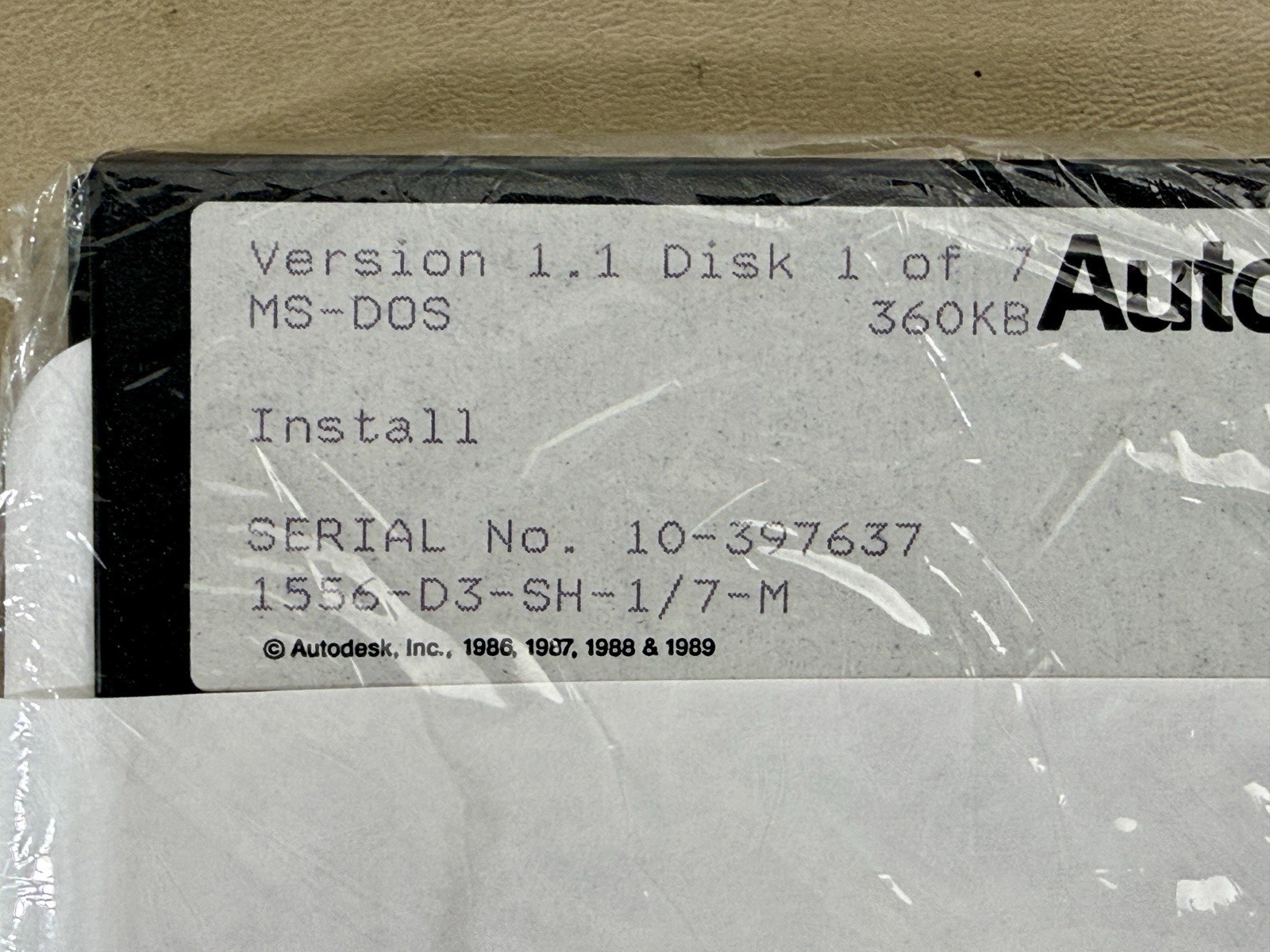 AutoDesk AutoShade Version 1.1 MS DOS 5.25″ Floppy Disks Only (No Box) Brand New