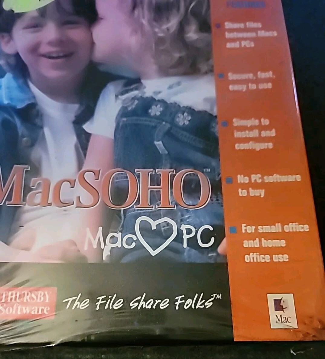 Apple Macintosh MacSOHO Software – V 1.0 – MAC PC File Sharing (Mac OS 8.6 9.X)