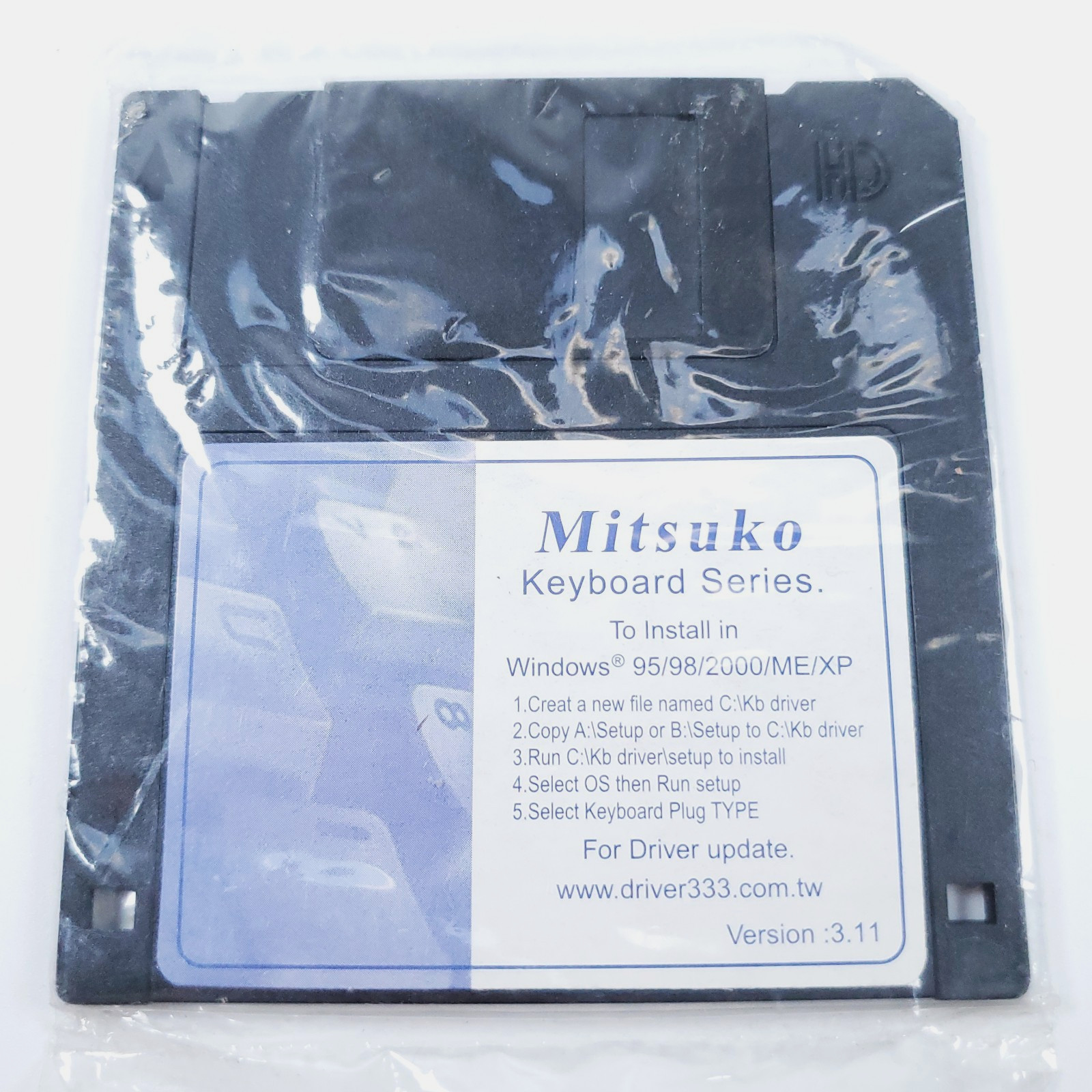 SEALED Mitsuko Keyboard Series Driver v3.11 3.5″ Floppy Windows 95 98 ME XP