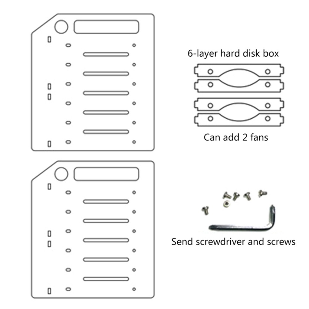 Hard Disk Bracket for 3.5in HDD Storage Bracket Organizer Case Rack Hard Drive