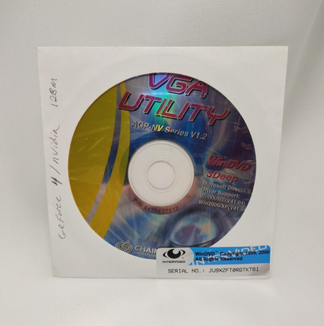 VGA Utility AGP-NV Series V1.2 Chaintech (CD-ROM) WinDVD 3 Deep DirectX 8.1