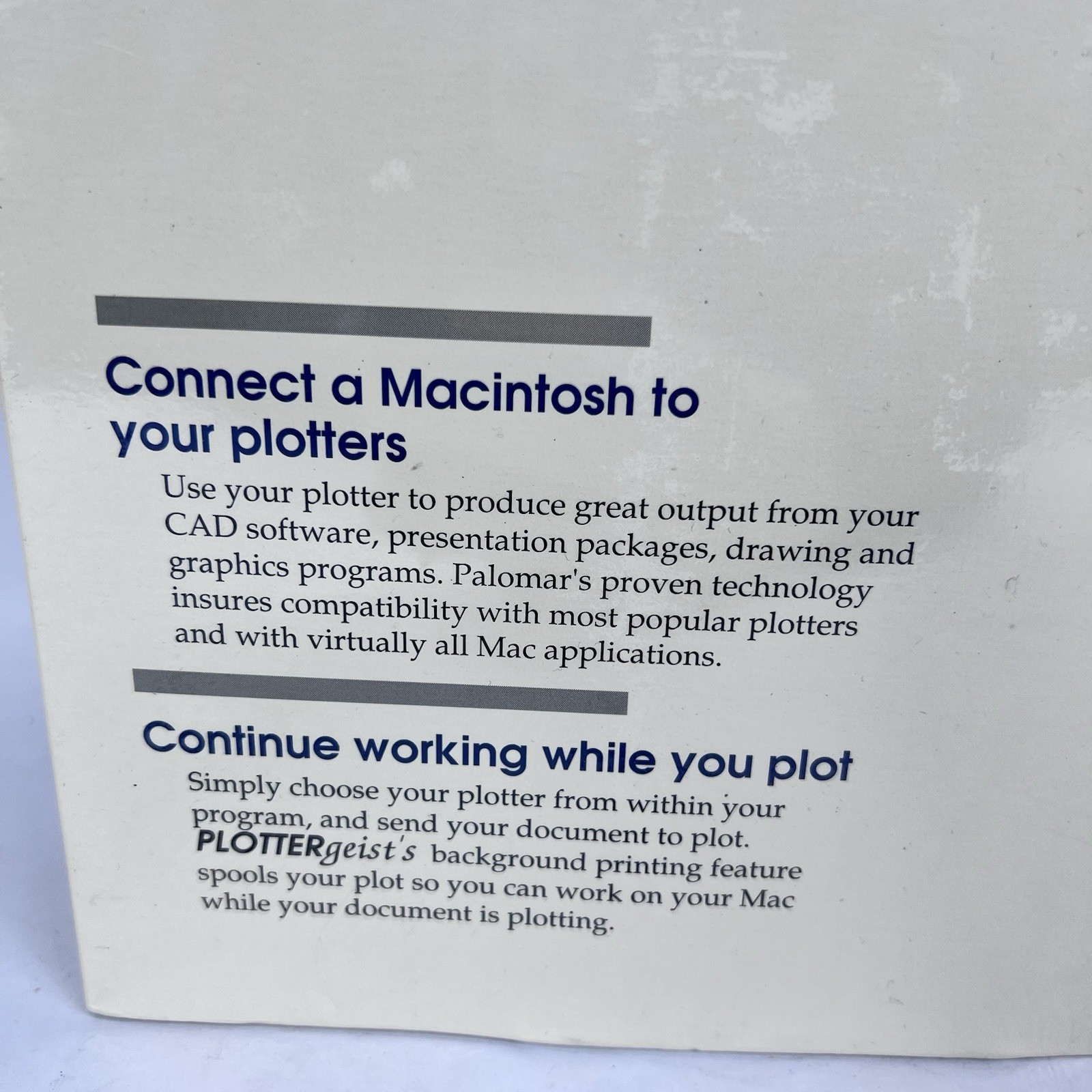 Vintage Macintosh Apple Plotter Geist Plot Program Driver Software Palomar New