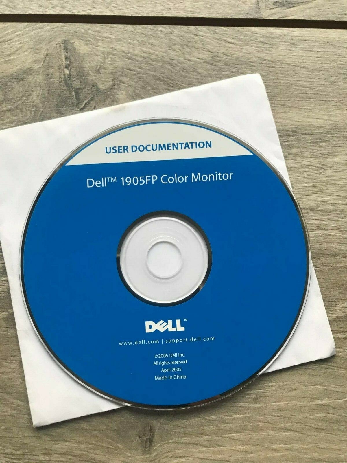 Dell User Documentation Dell 1905 FP Color Monitor