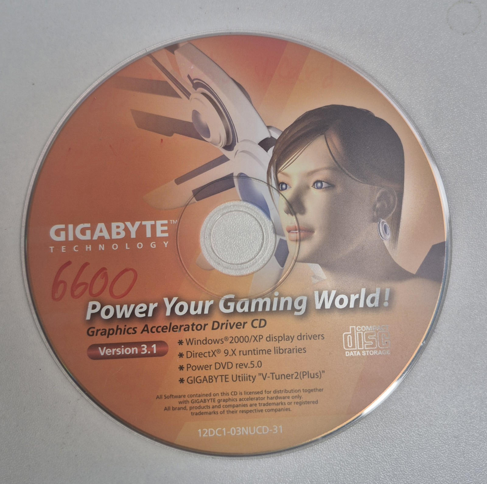 GIGABYTE Driver CD 6600 Installation CD Disc Only V 3.1