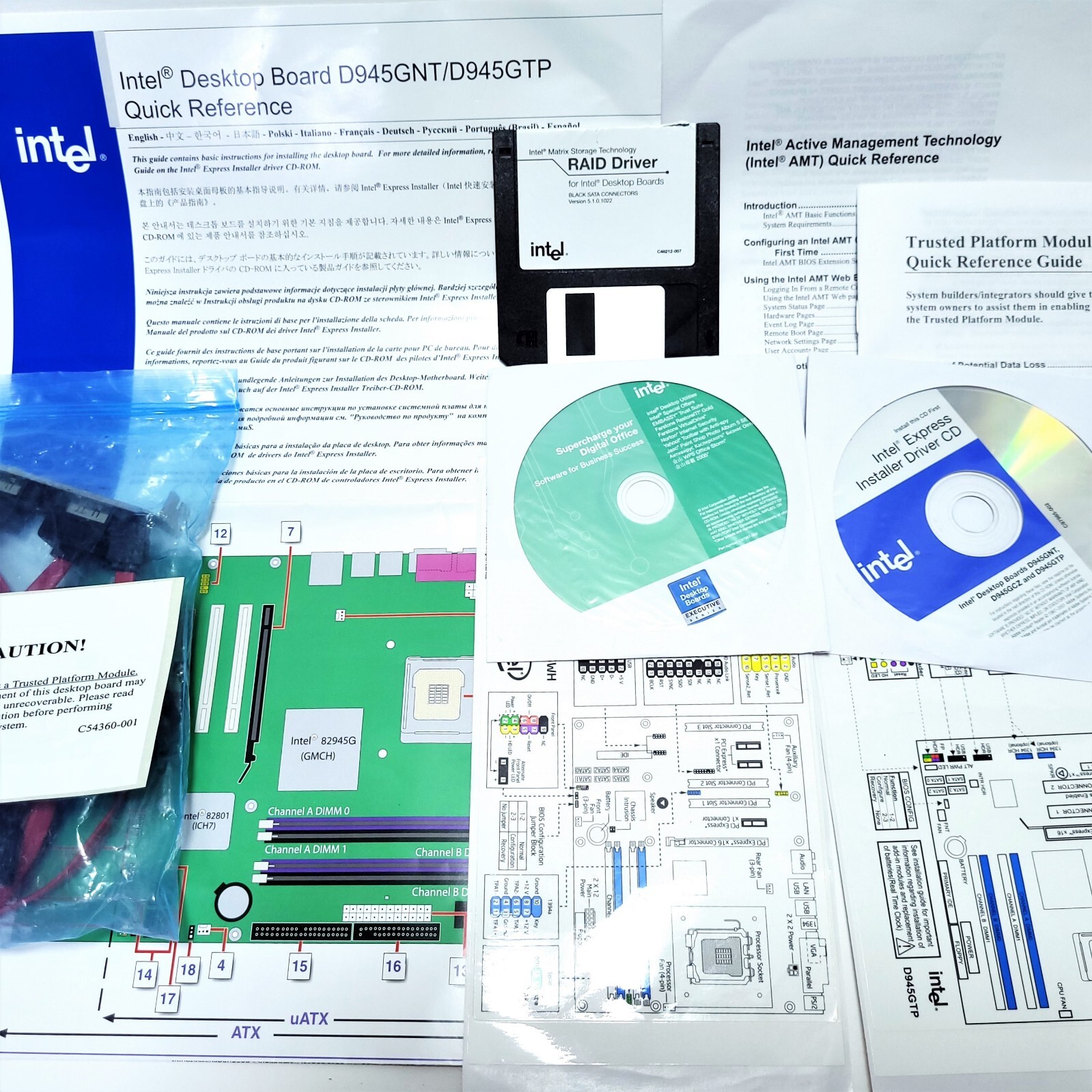 Intel Desktop Boards CD Reference Guides Software Lot D945GNT D945GTP D945GCZ