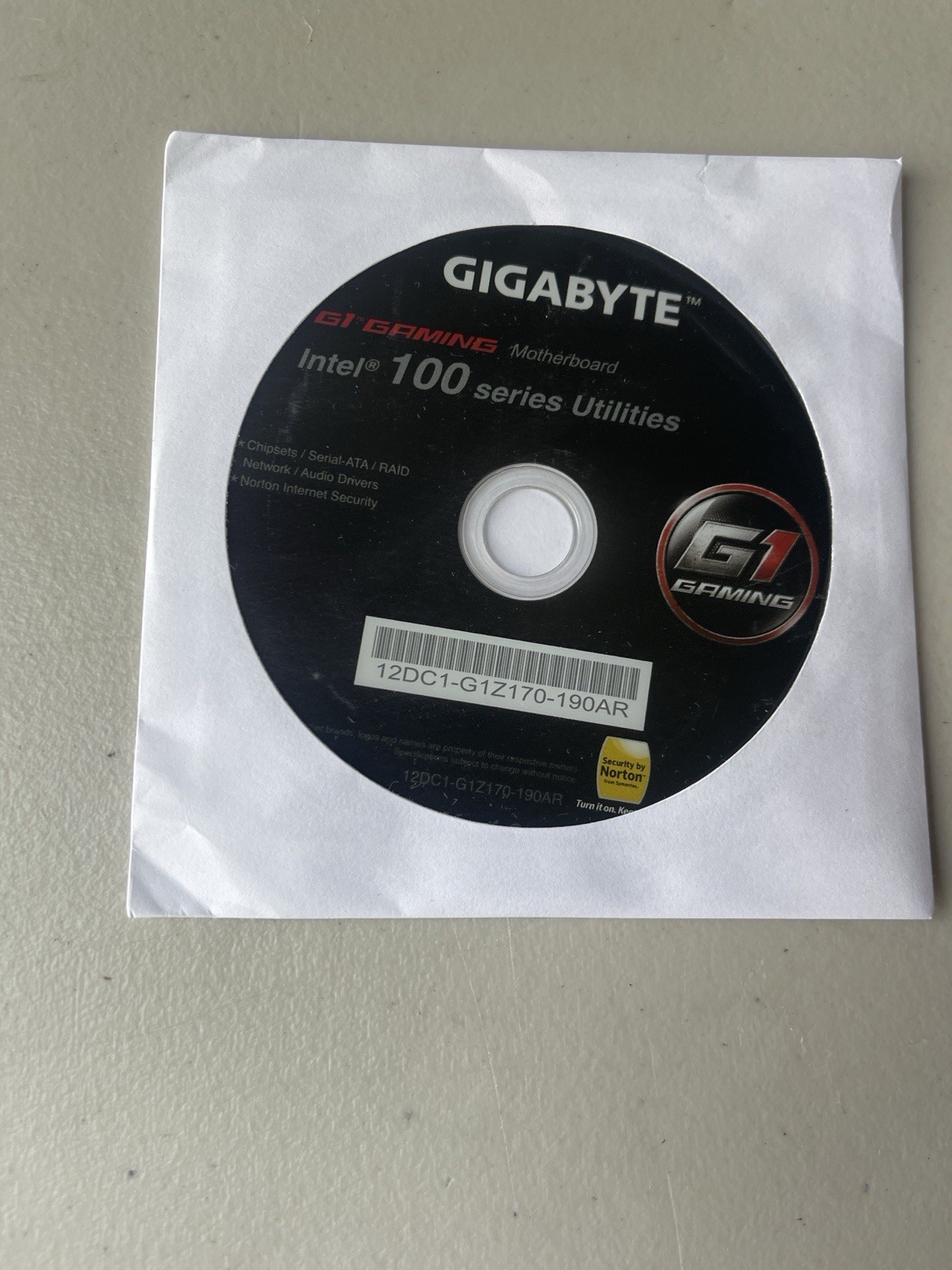 Gigabyte G1 Gaming Intel 100 Series Utilities Driver CD OEM Disc Z170 H170