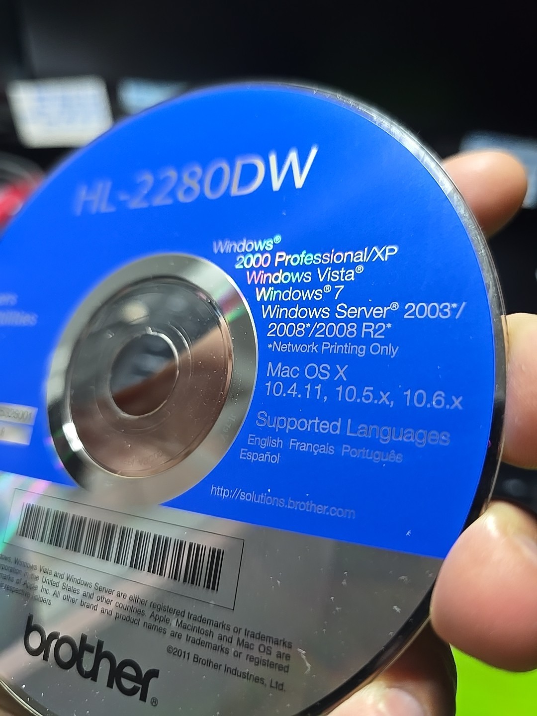 Brother Drivers, Utilities & Documentation HL-2280DW Software Driver X2 CD