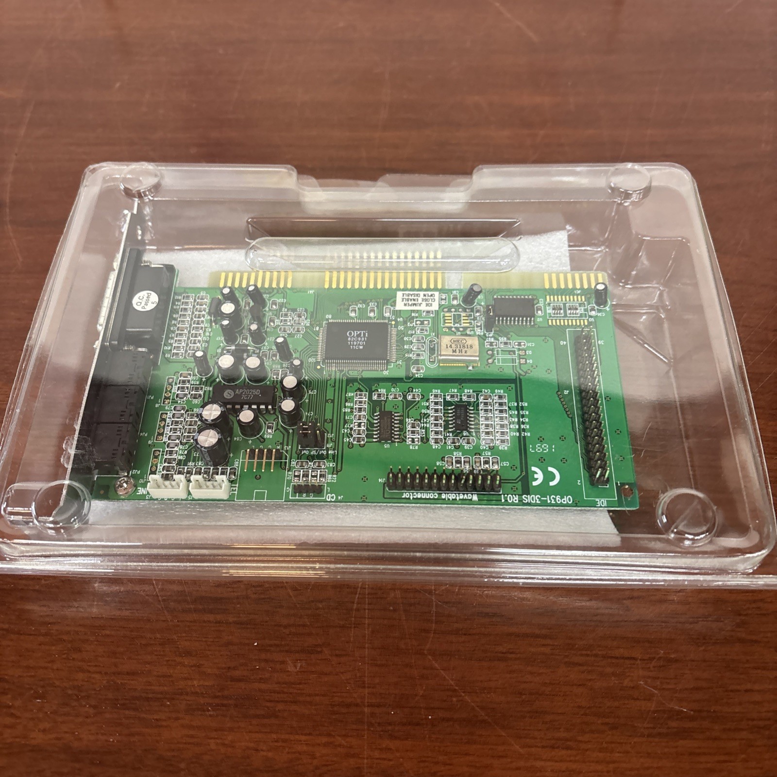 Vintage Opti OP931-3DIS Sound Card, Box and 3-1/2″ Floppy Disk